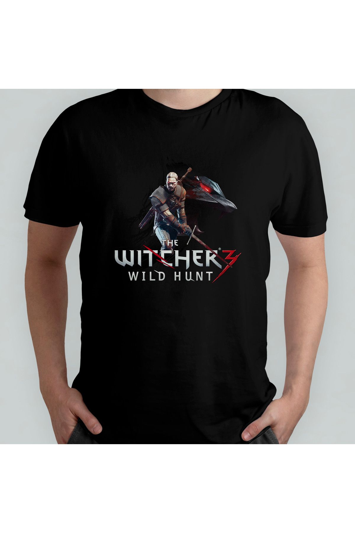 Pixxa The Witcher 3 Wild Hunt %100 Pamuklu Bisiklet Yaka T-Shirt Model 9