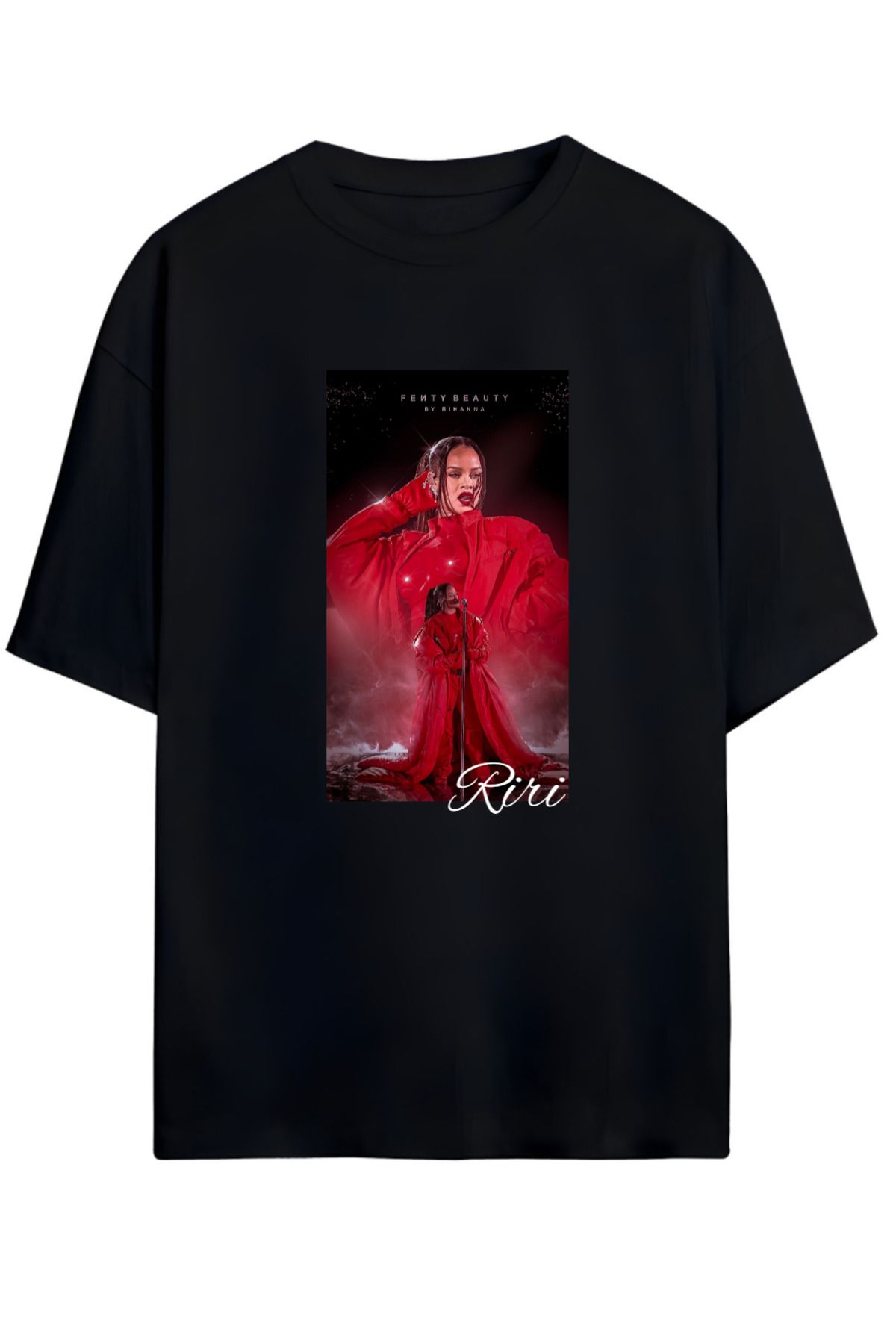 MAGORS RIHANNA TASARIMLI UNISEX YENİ SEZON OVERSIZE PAMUKLU  T-SHIRT