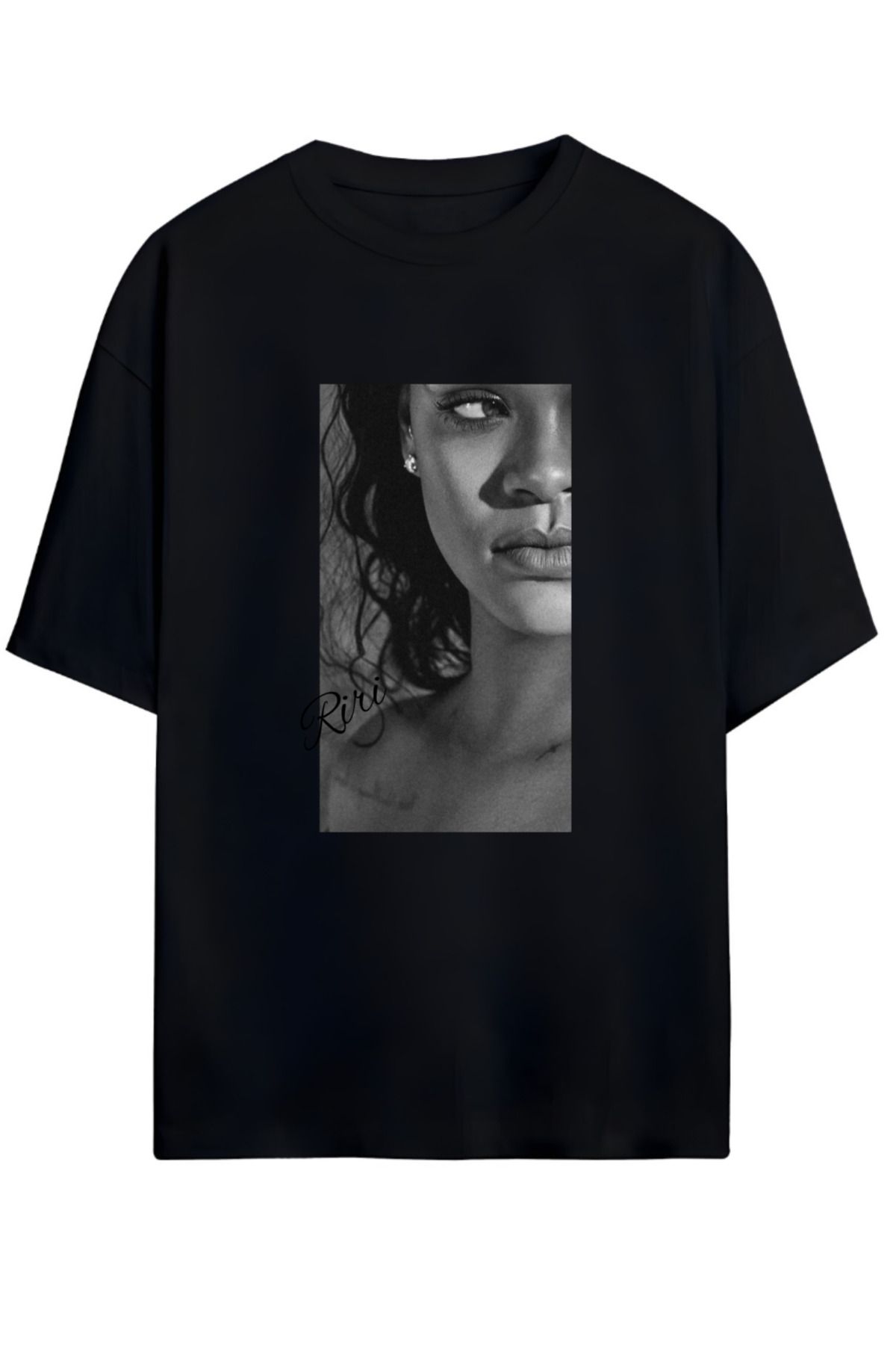 MAGORS RIHANNA TASARIMLI UNISEX YENİ SEZON OVERSIZE PAMUKLU  T-SHIRT