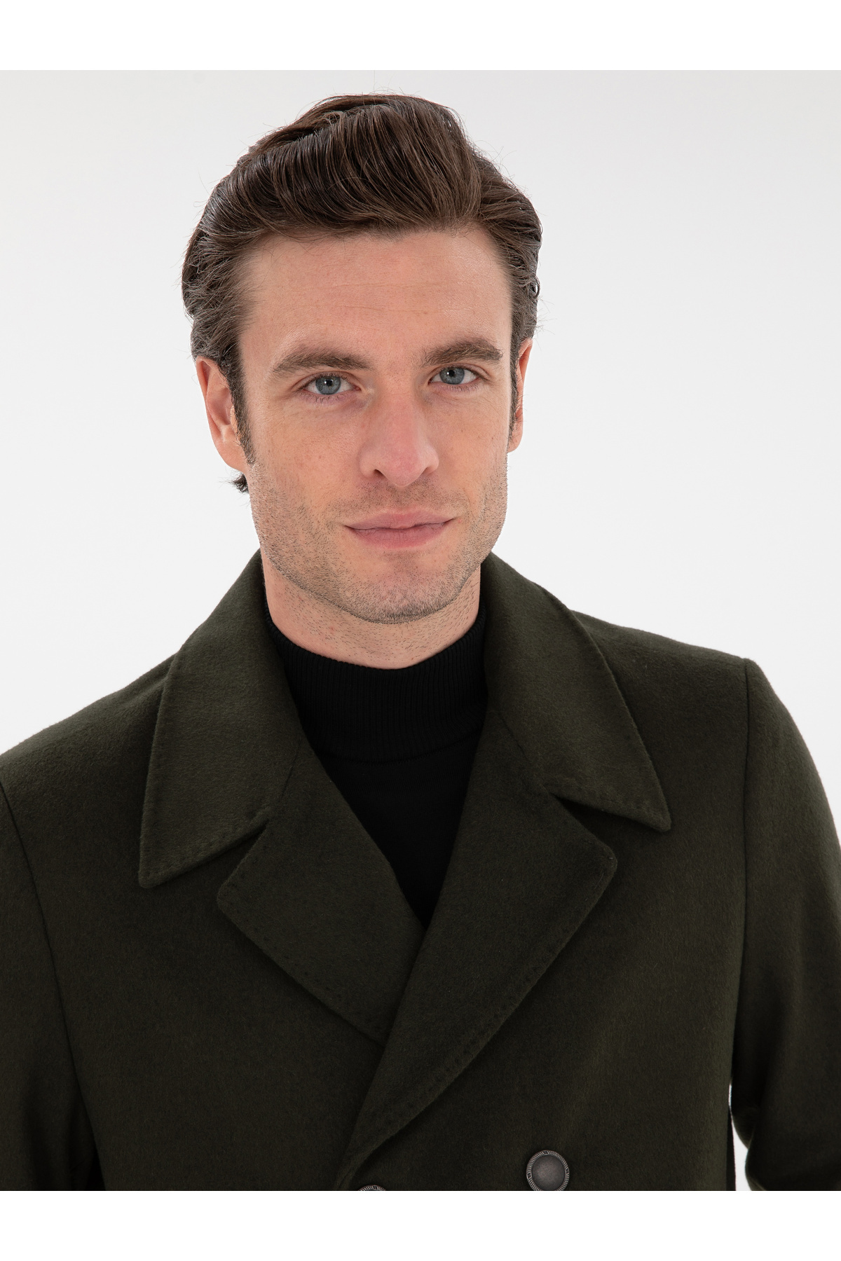 Cacharel  Haki Slim Fit Kaşe Kaban 50293483-VR027 - Görsel 2