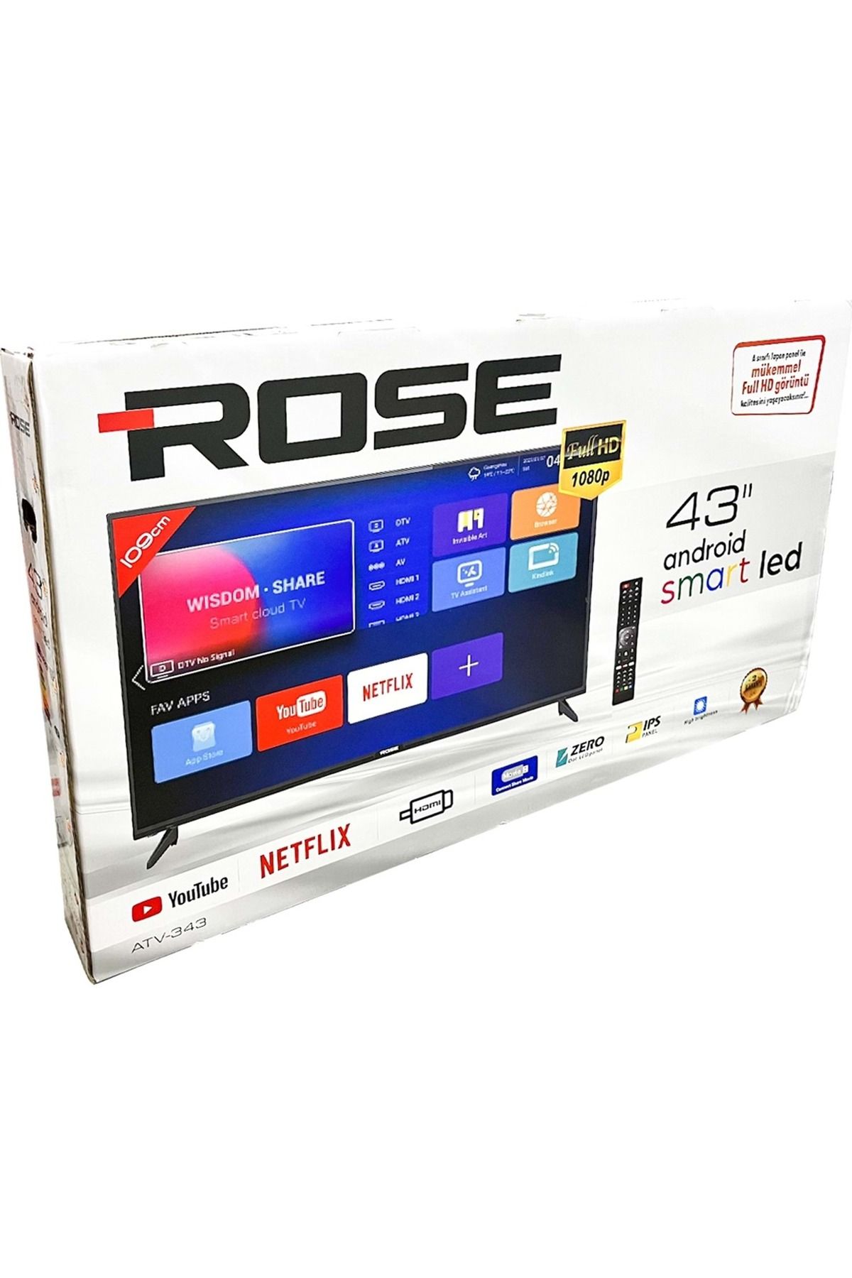 Rose ATV-143 43'' İnç Android Smart Tv Uyumlu