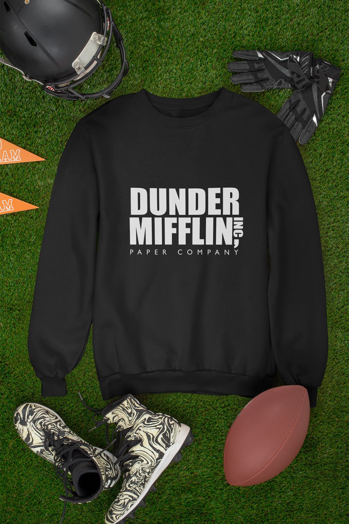 qoeuyl boutique Dunder Mifflin The Office Unisex, Hediyelik Baskılı Üç İplik %100 Pamuklu Bisiklet Yaka Sweatshirt