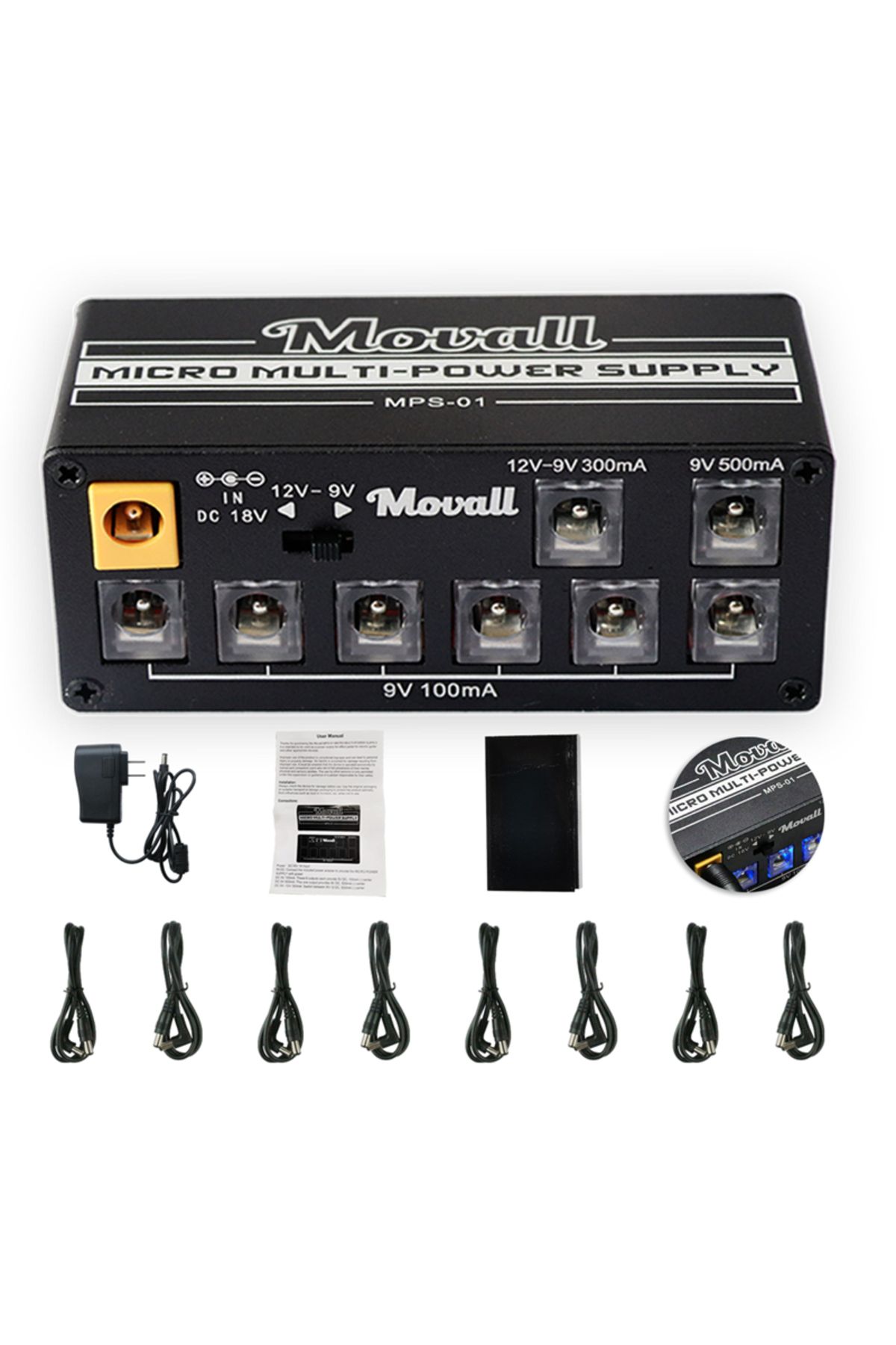 Choice-Eu Plug Movall Guitar Pedal Power Supply 8 Isolated Output Anti-interference 18w Different Output Gu 5