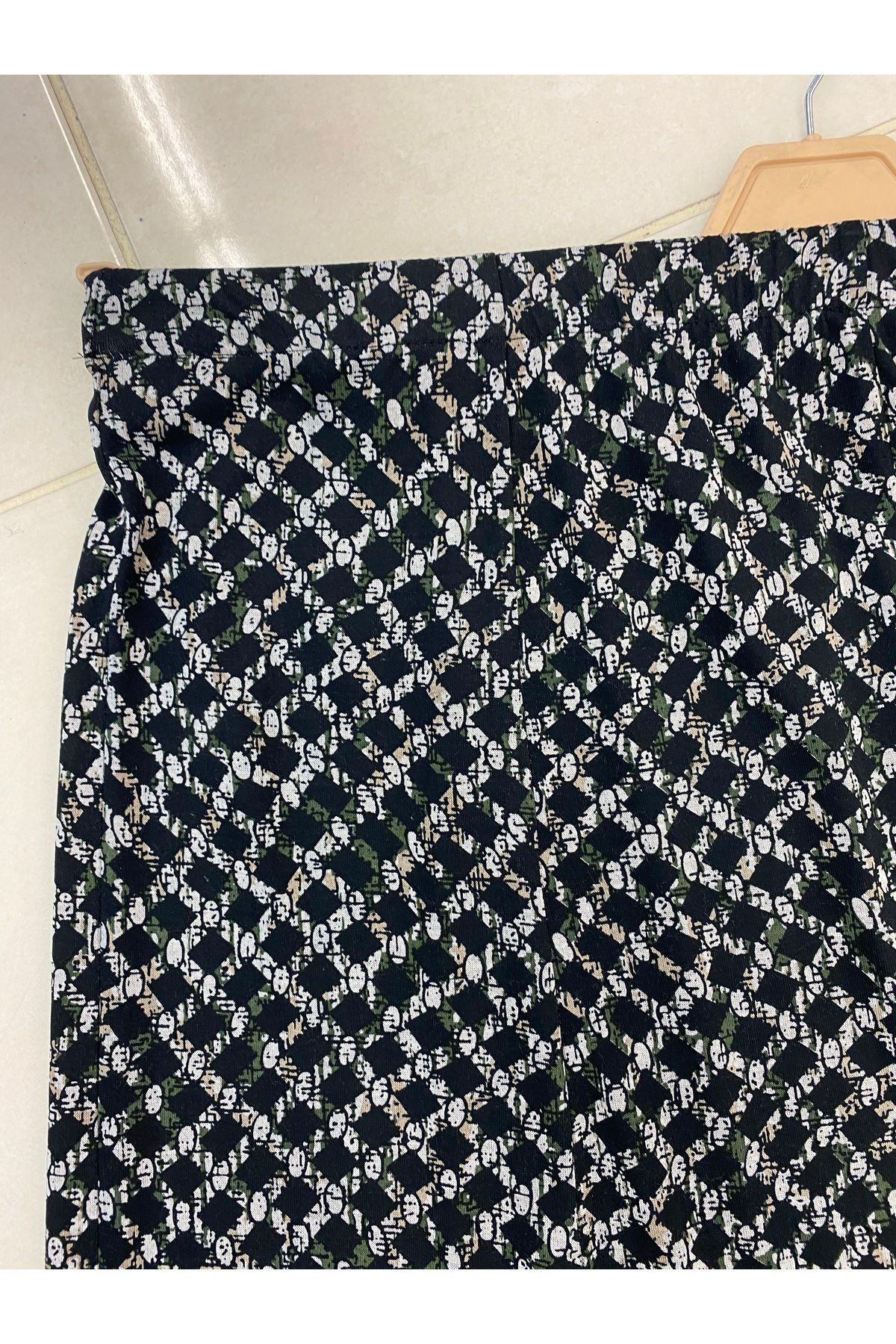 TDYtrendy Giyim-Mother's Patterned Plus Size Violet Skirt with Elastic Waist 2