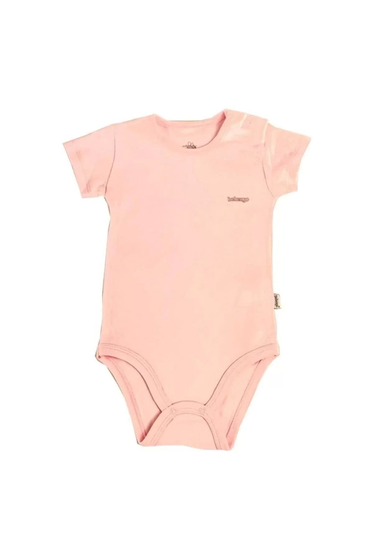 Moda Azze Basic Kısa Kol Body Pembe