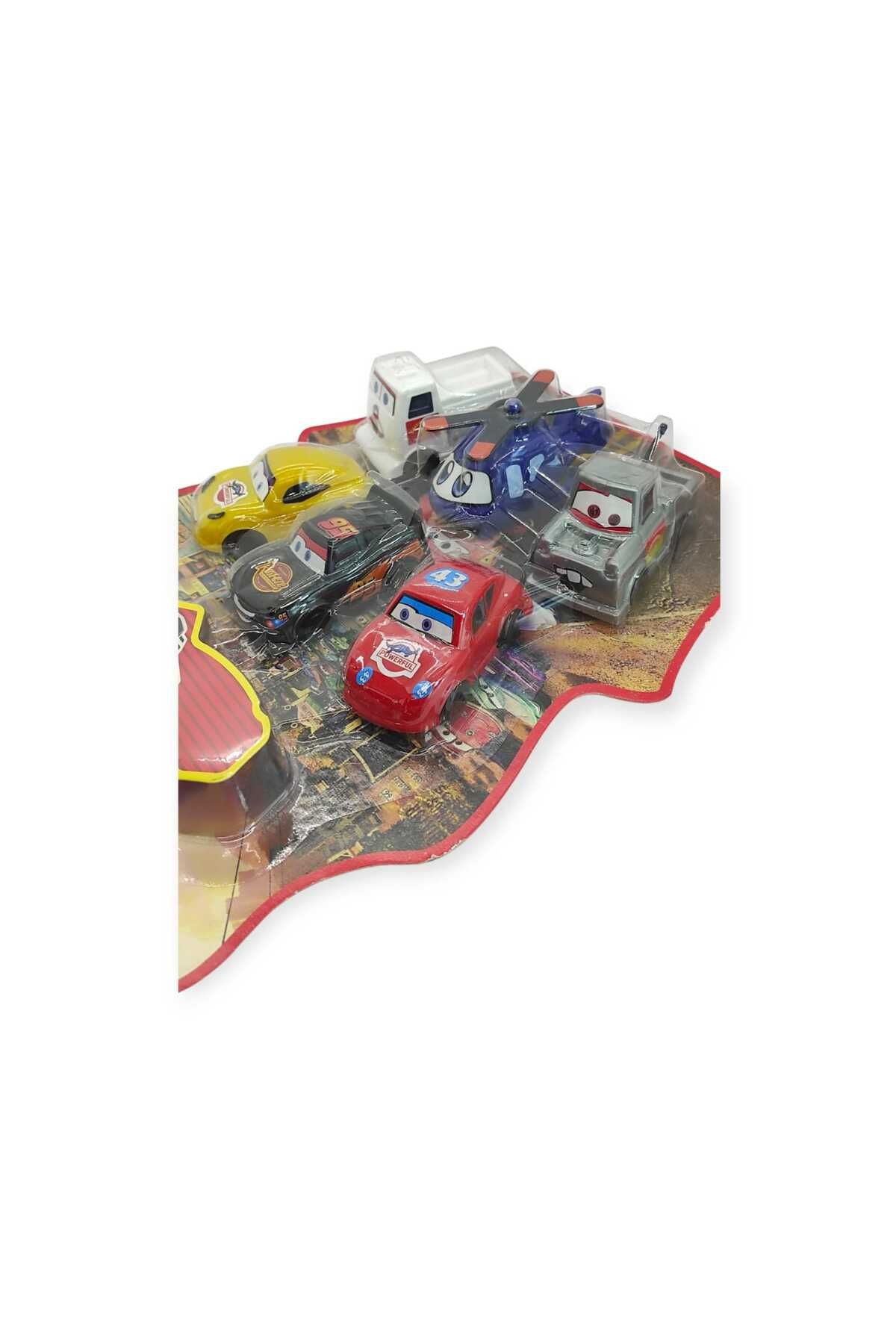 Orko Toys 6 lı Set Cars Şimşek Mcqueen Mekkuin Oyuncak Arabalar