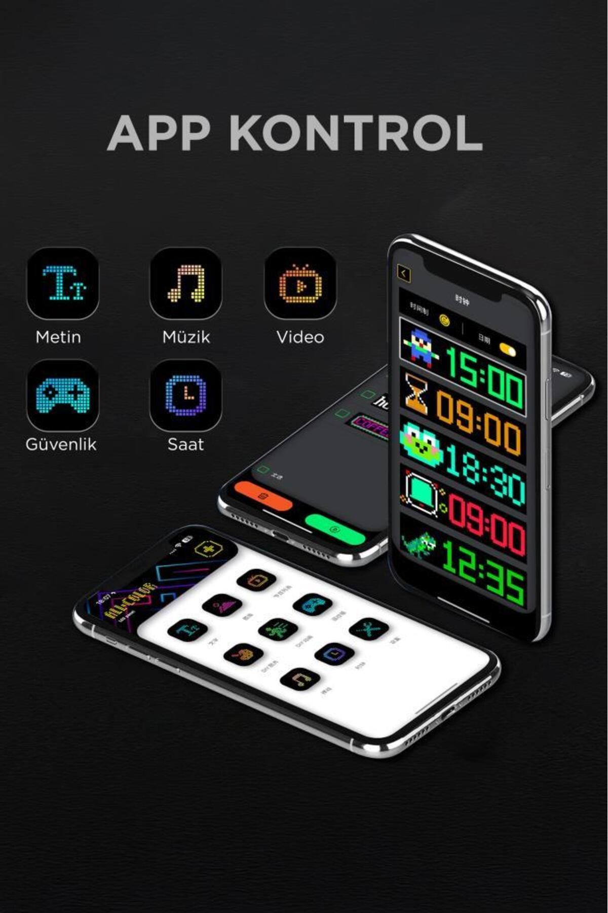 Torima-Rp1259 Led Matrix Panel 16X96Cm Phone Controlled Sliding Led Animation Lighting 4