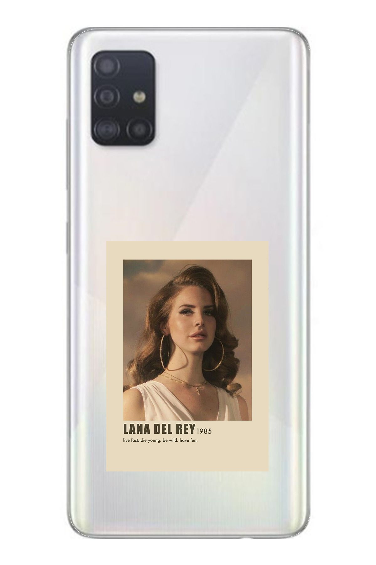 TechTree SAMSUNG Galaxy A51 Uyumlu Lana Del Rey Tasarımlı Şeffaf Silikon Kılıf