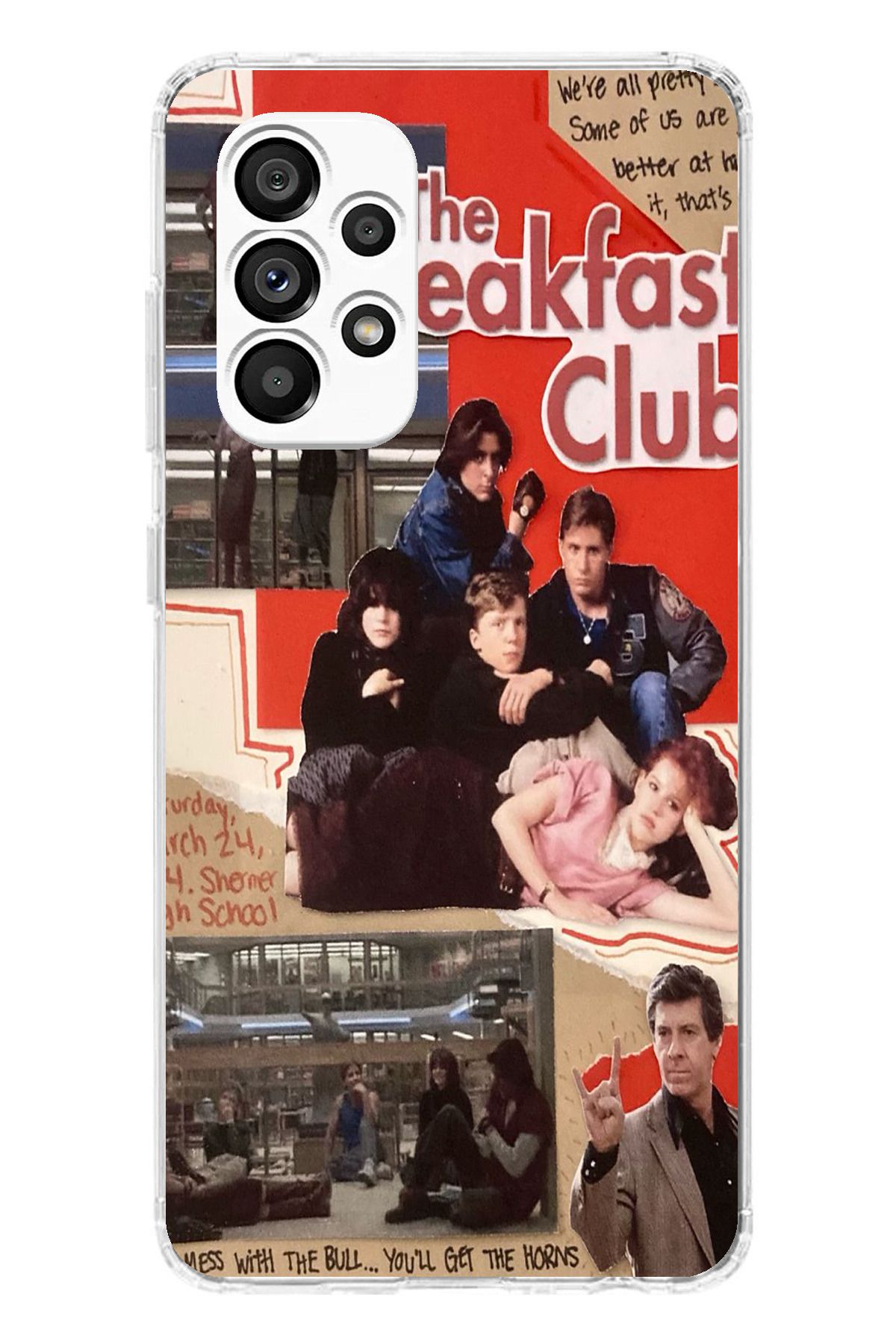 TechTree SAMSUNG Galaxy A23 Uyumlu Kahvaltı Kulübü - The Breakfast Club Tasarımlı Şeffaf Silikon Kılıf