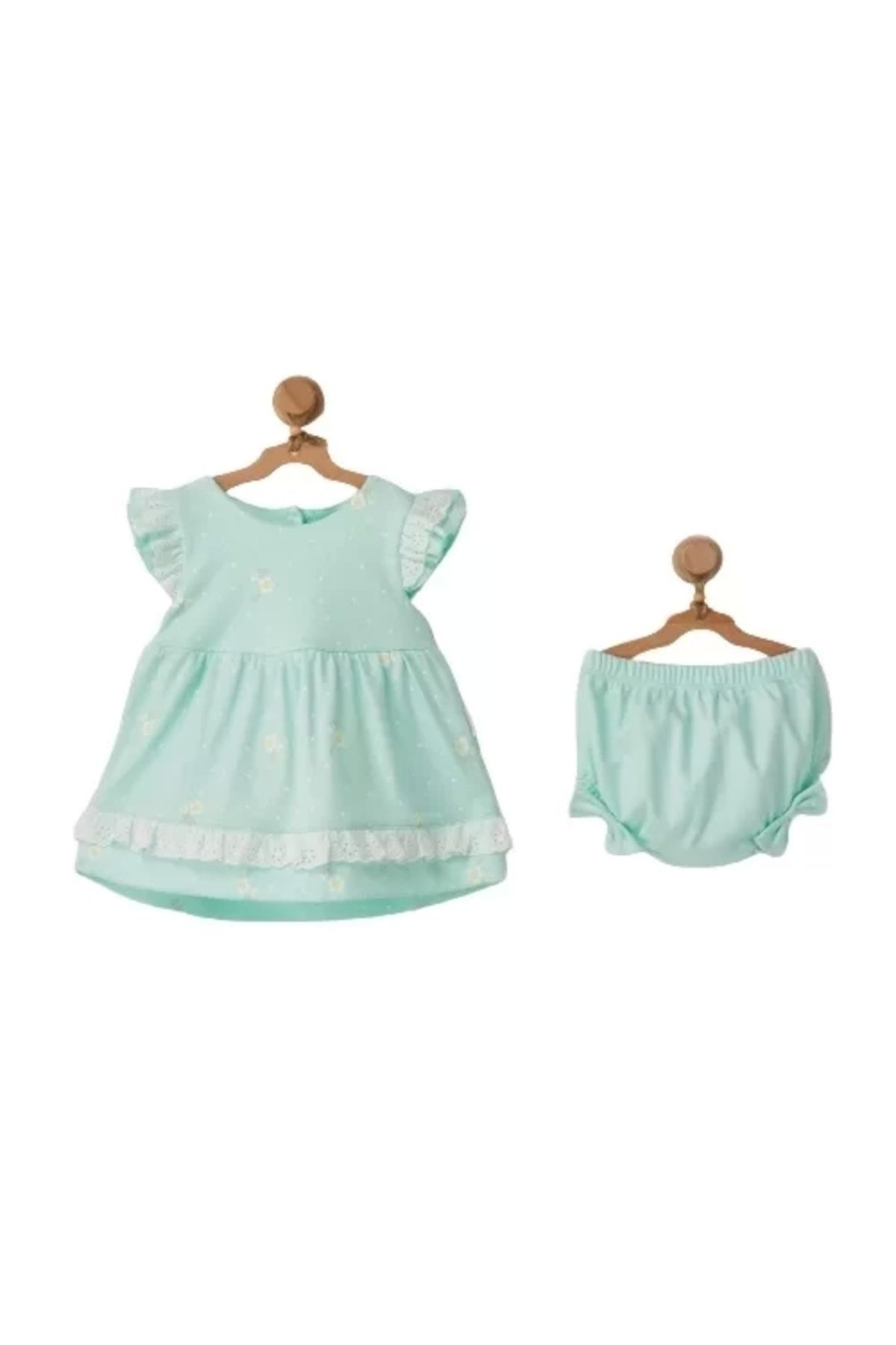 Moda Azze Summer Paradise Bebek Elbise Set Mint