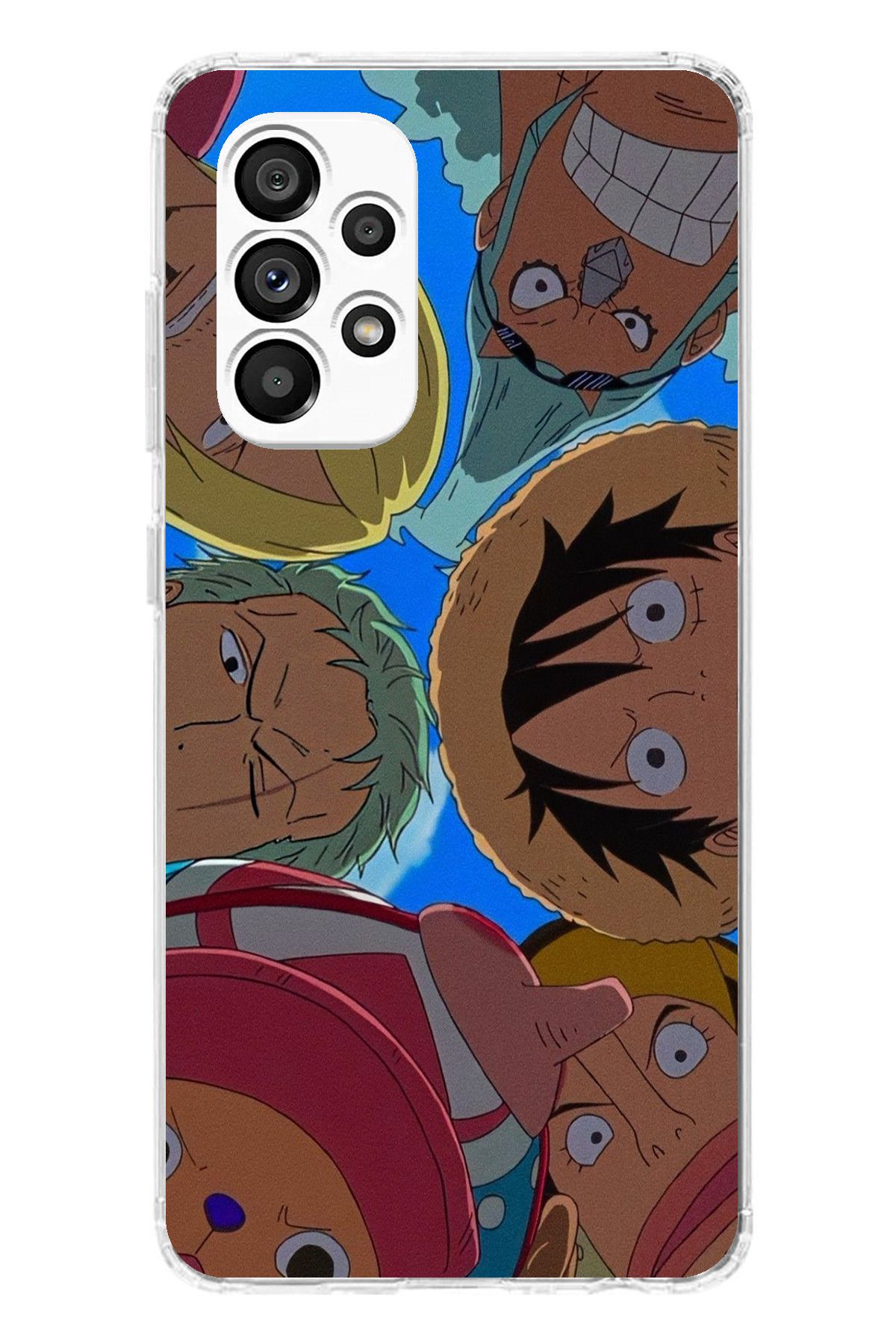 TechTree SAMSUNG Galaxy A23 Uyumlu One Piece Selfie Tasarımlı Şeffaf Silikon Kılıf