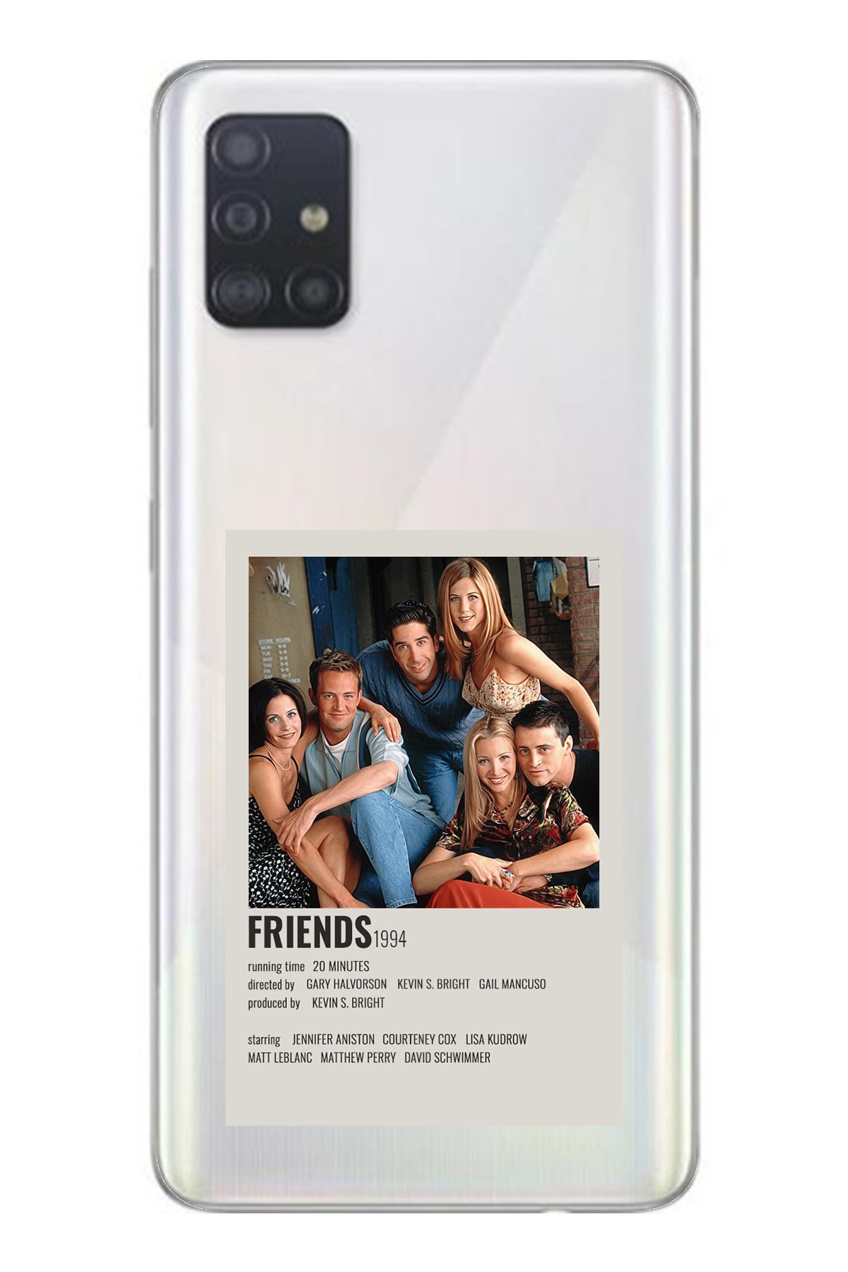 TechTree SAMSUNG Galaxy A51 Uyumlu Friends Mini Poster Tasarımlı Şeffaf Silikon Kılıf