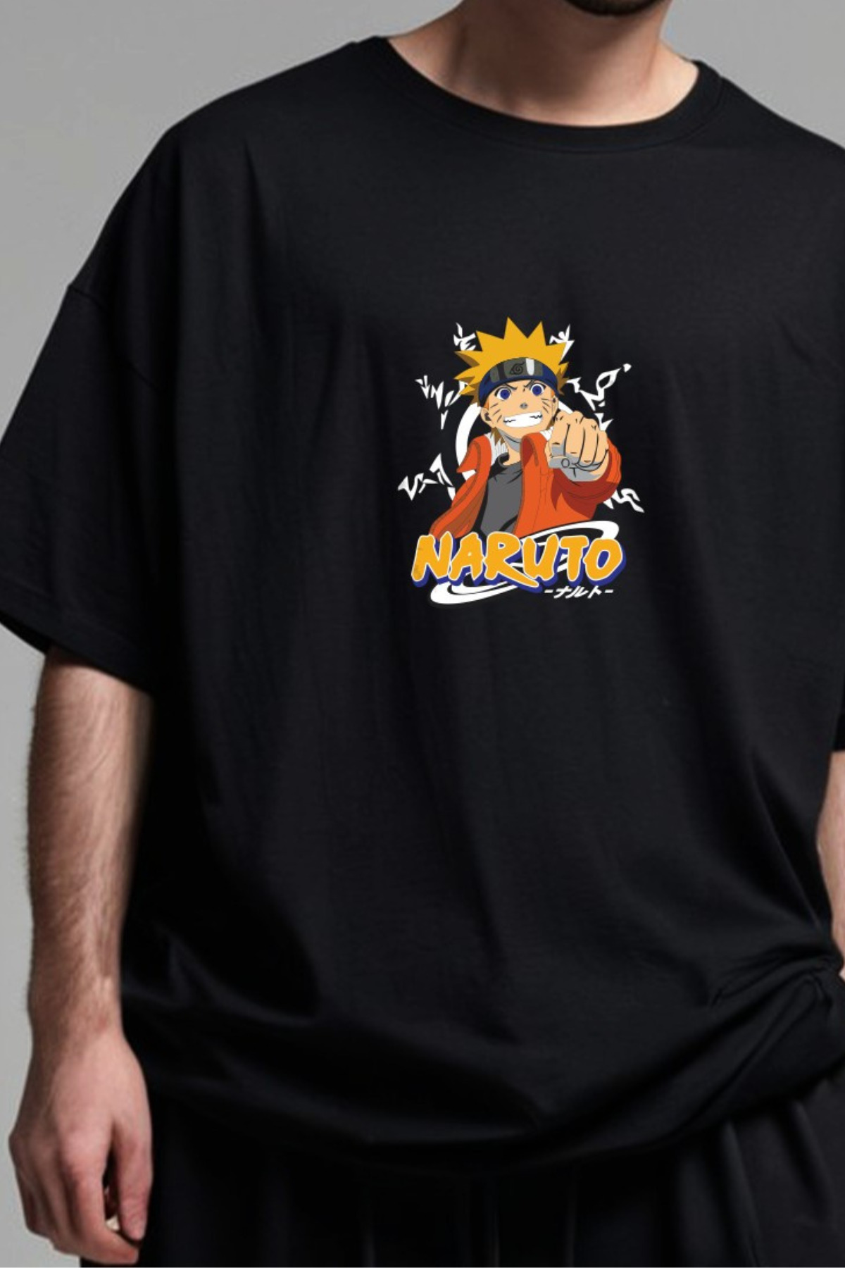 Wish BF Naruto Baskılı Oversize T-shirt görsel 2