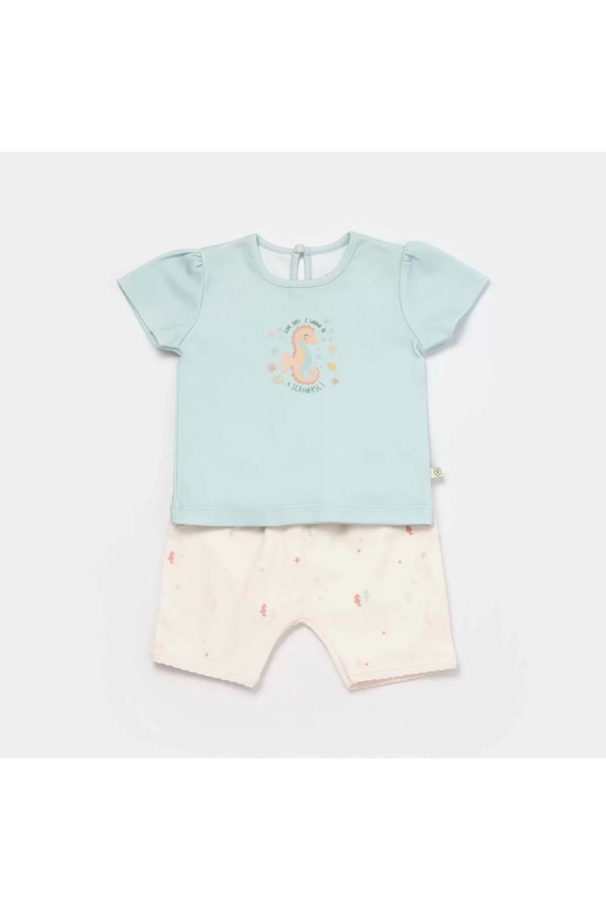 Moda Azze Save The Seahorse 2'li Bebek Takım  Bej-mint