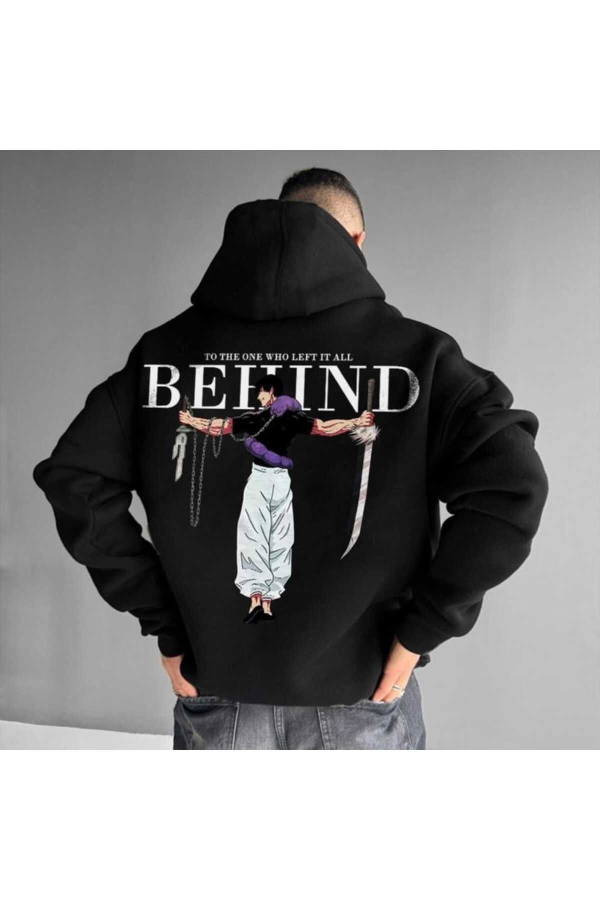 BUY CENTER Anime Baskılı Oversize Sweatshirt Hoodie