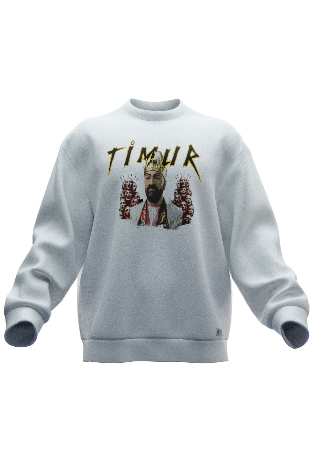 TURAN TACTICS Emir Timur Tasarımlı Rahat Kalıp Unisex Sweatshirt