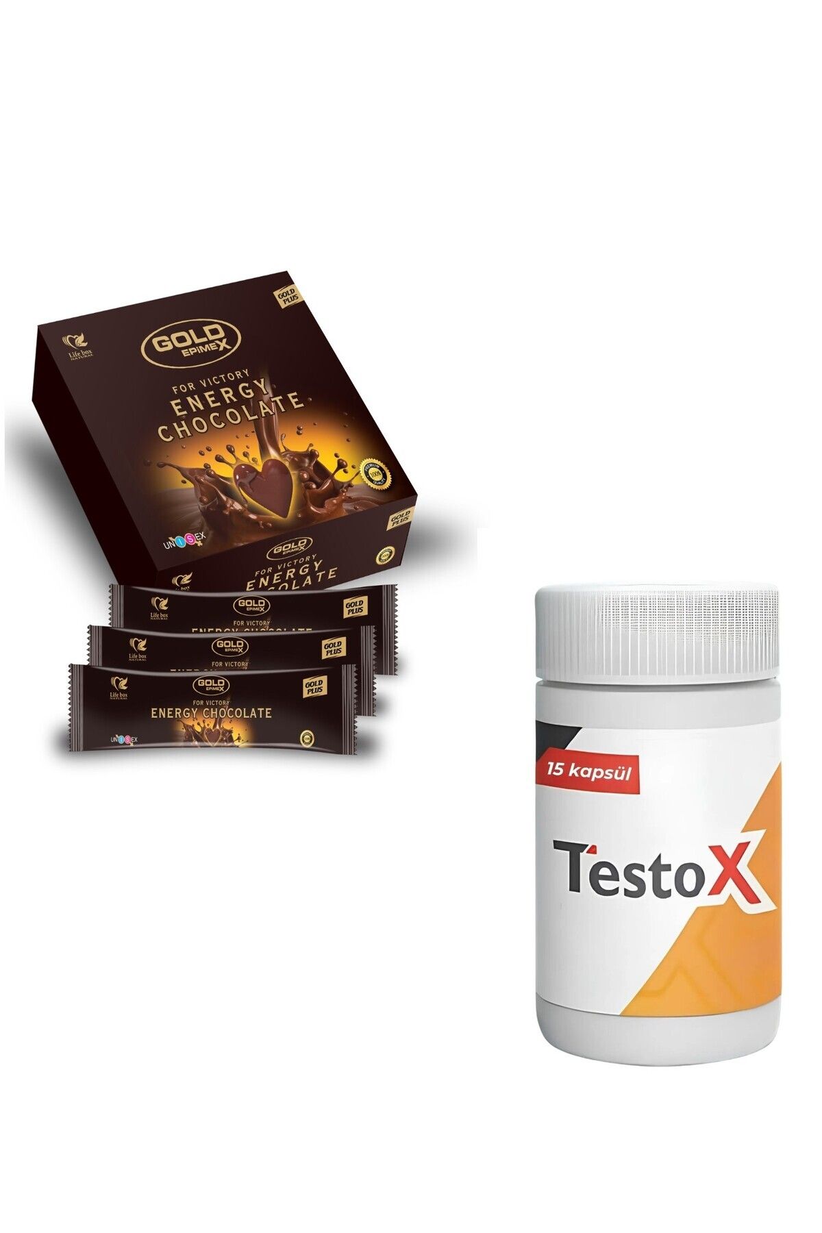 Lifebox Gold Epimex Çikolata Macunu Stick 12li + Testox 15li