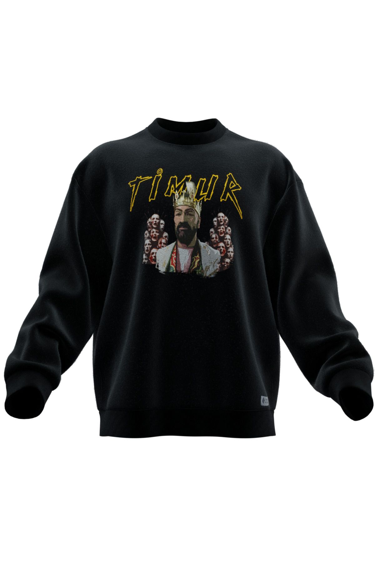 TURAN TACTICS Emir Timur Tasarımlı Rahat Kalıp Unisex Sweatshirt