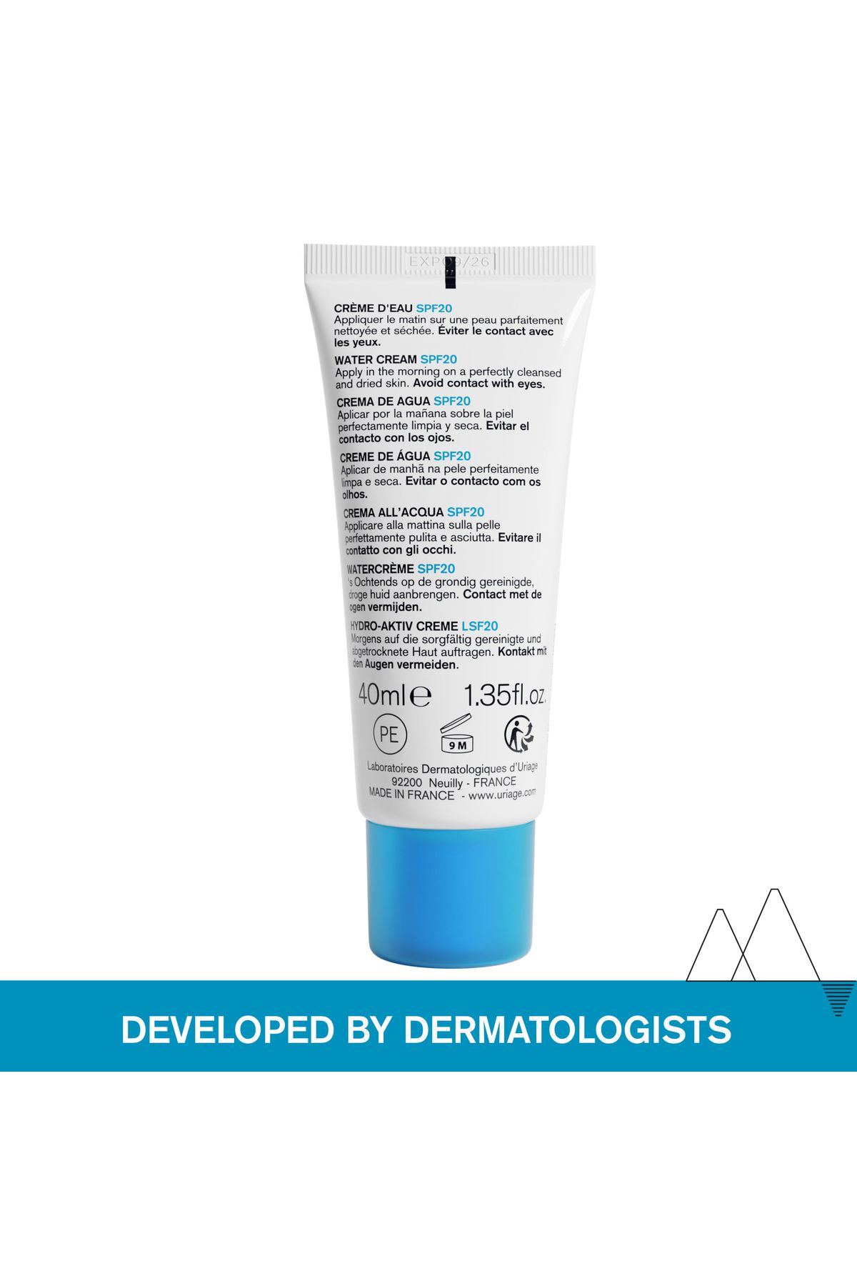 کرم مرطوب کننده مبتنی بر آب Thermale Water Spf20 40 میلی لیتر Uriage