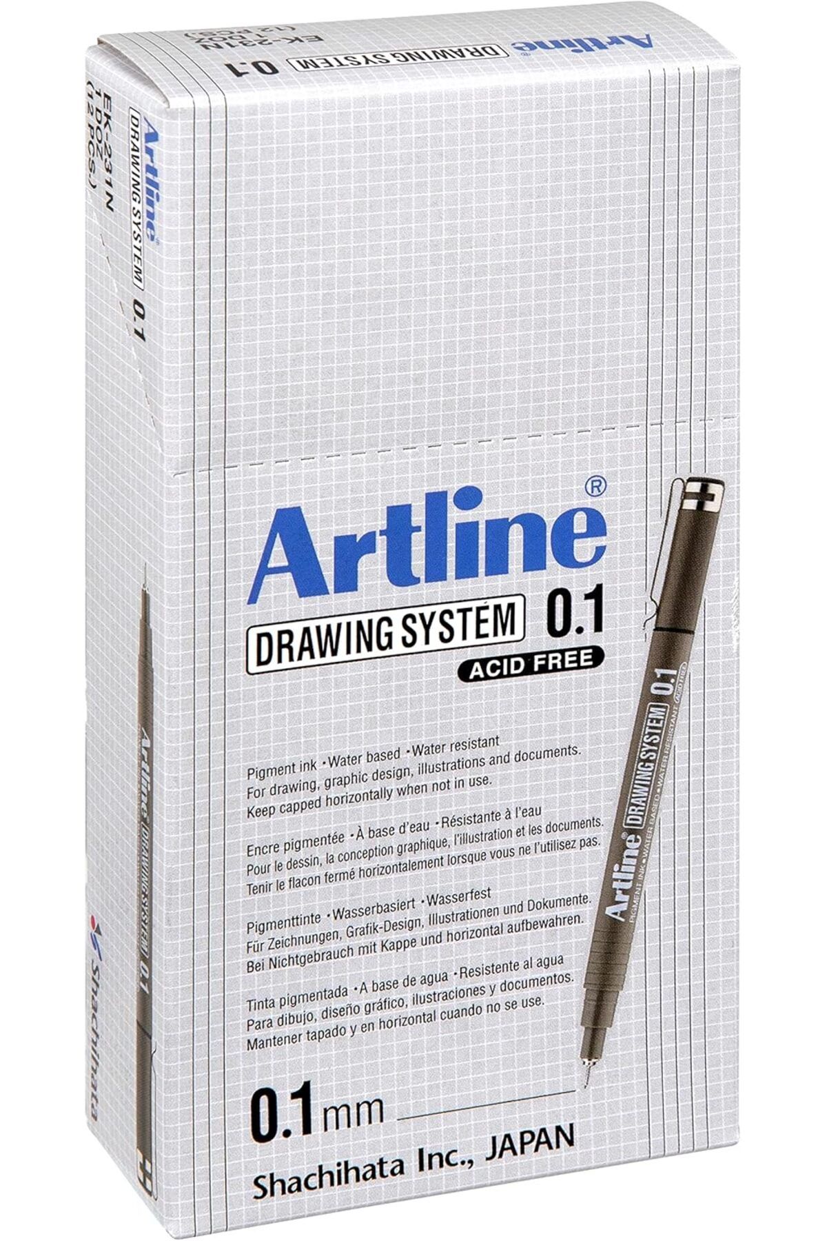 NcK Drawing System 0.1 Çizim Kalemi, 0.1 mm, Siyah