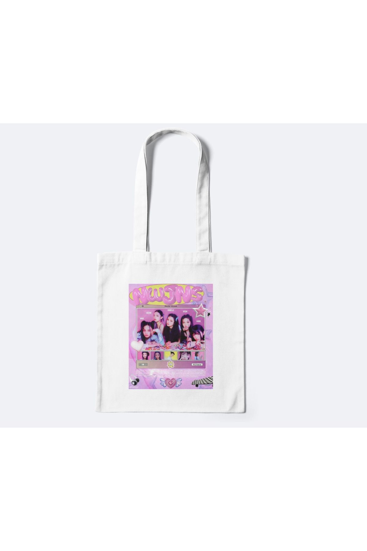 redame New Jeans Kpop Y2K Retro Bez Çanta Tote Bag