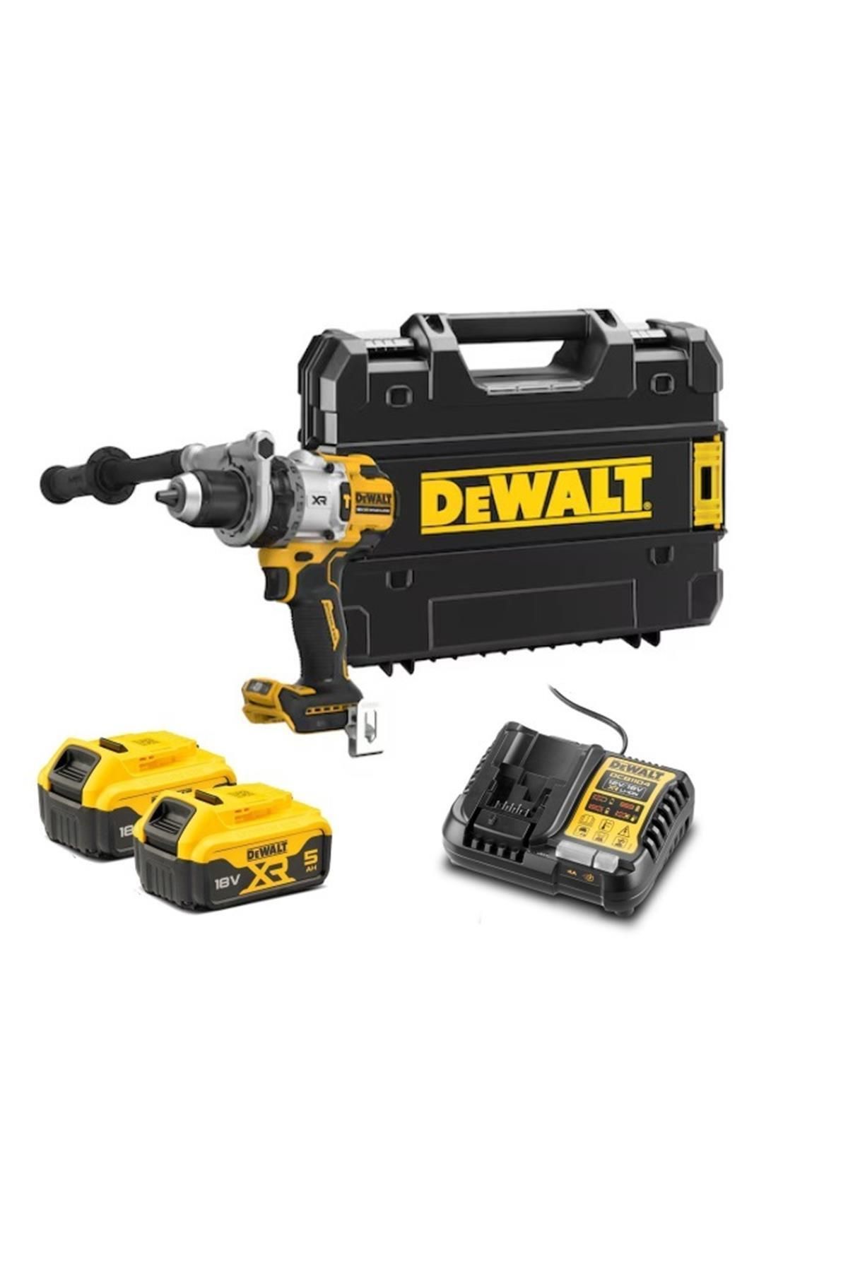 Dewalt DCD1007P2 5.0 Ah Çift Akülü XR Premium Kömürsüz Darbeli Matkap 169Nm