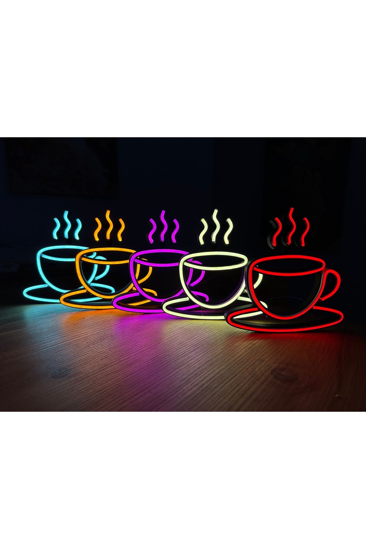 Alpoğlu Led Dünyası Coffee - Kahve -neon Led Dekoratif Duvar Yazısı Tabelası Aydınlatması Gece Lambası 3D