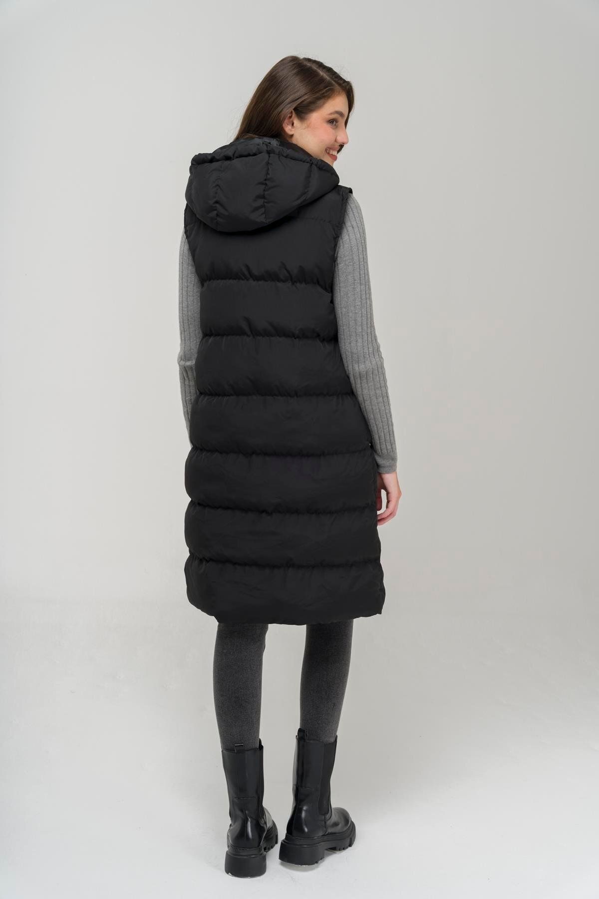 Olcay-Vesta gonflabila cu inchidere cu fermoar cu gluga neagra 8225 8