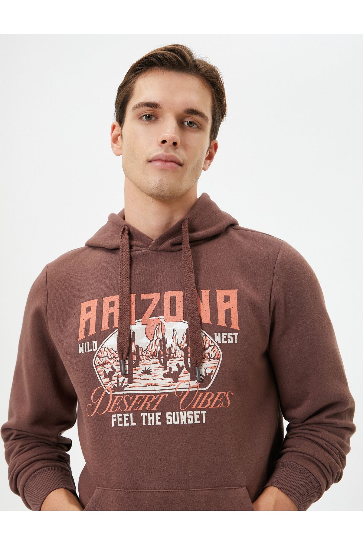 Koton KT - Kolej Hoodie Baskılı Kanguru Cep Detaylı