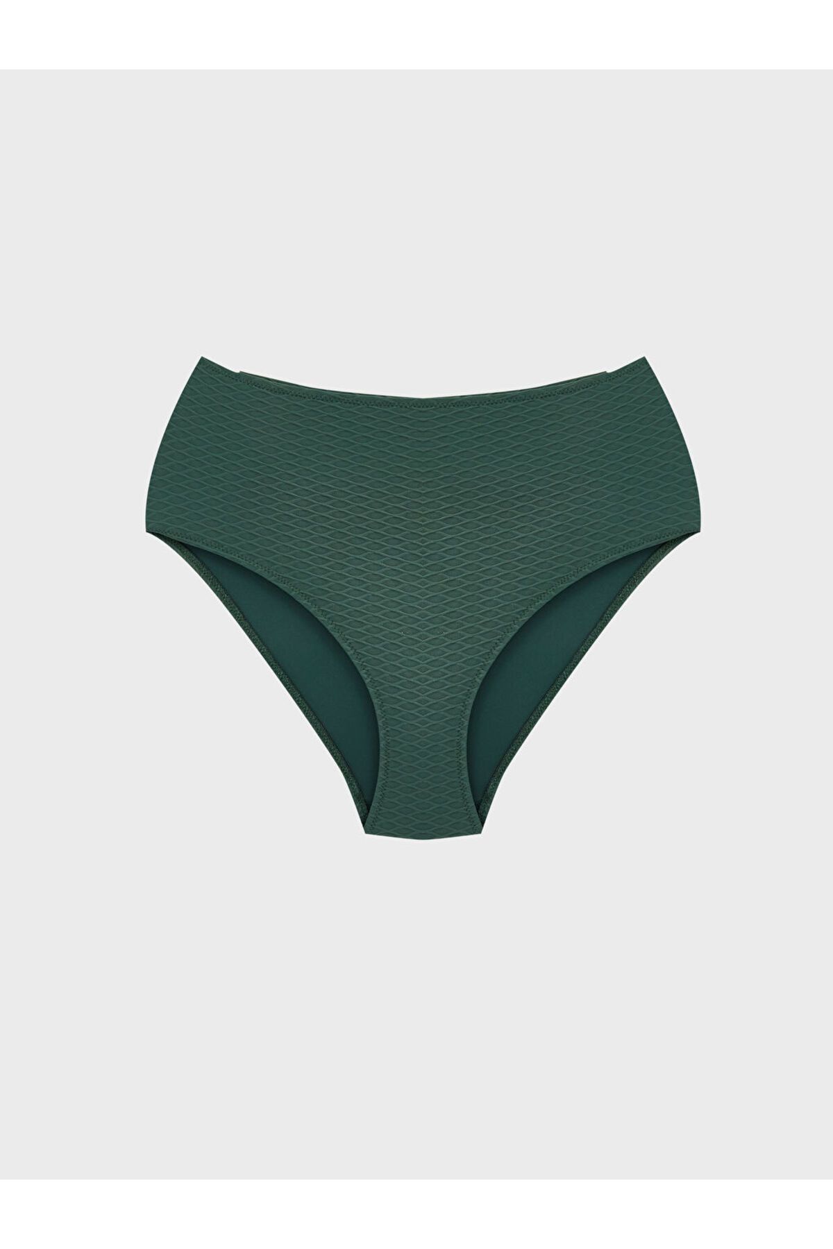 LC Waikiki Yüksek Bel Kendinden Desenli Kadın Bikini Alt