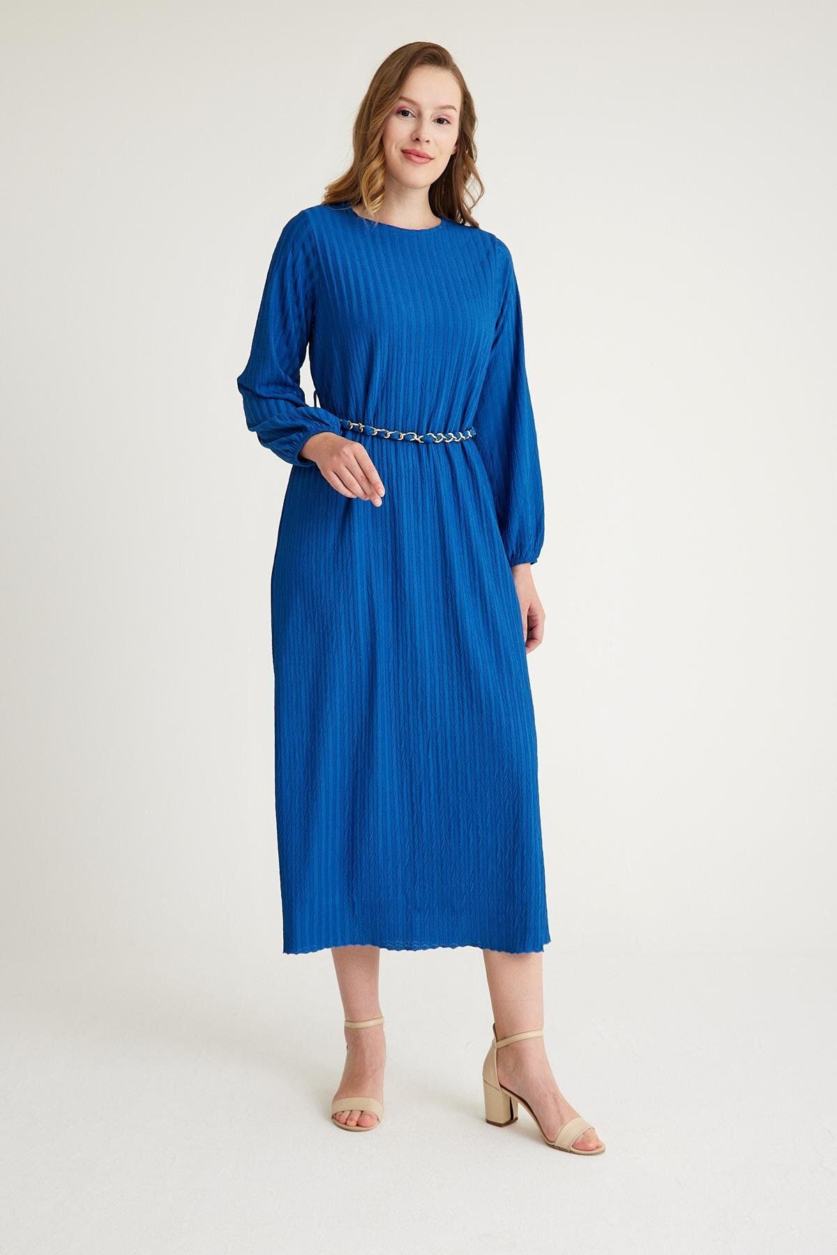 Olcay-Detailní šaty na řetízek INDIGO 2549-E 5