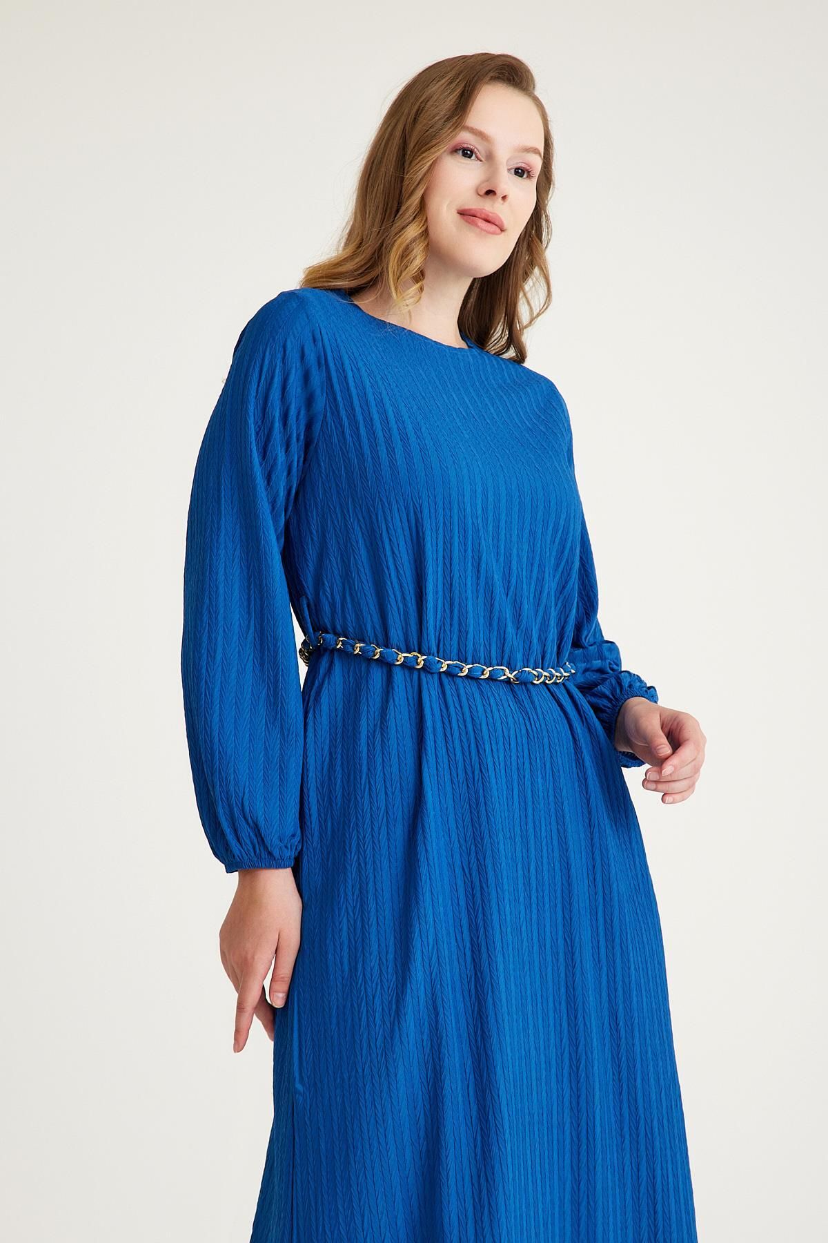 Olcay-Detailní šaty na řetízek INDIGO 2549-E 4