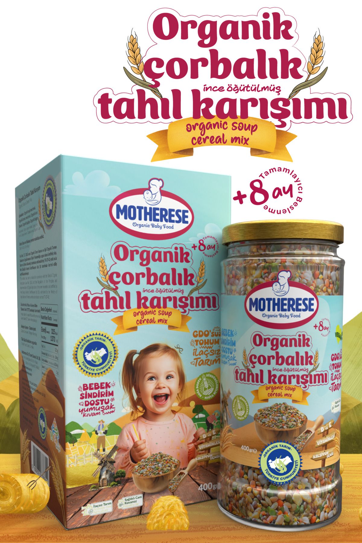 Motherese Organik Çorbalık Tahıl Karışımı 400gr