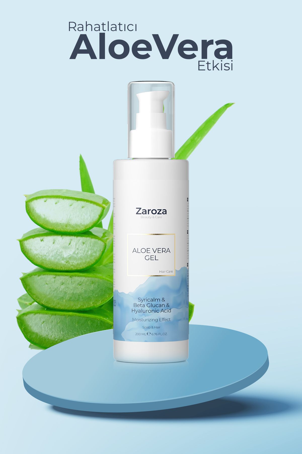 ZAROZA-Scalp Moisturizing Aloe Vera Gel |   Special for Sensitive Scalp - 200 ml 4