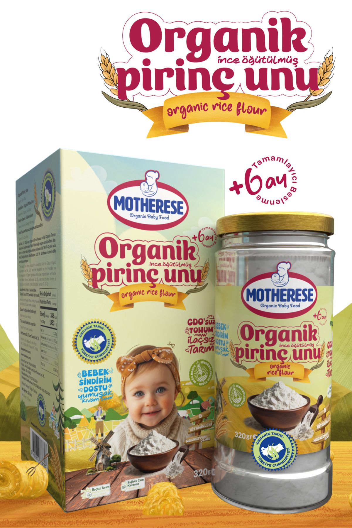 Motherese Organik Pirinç Unu 320gr