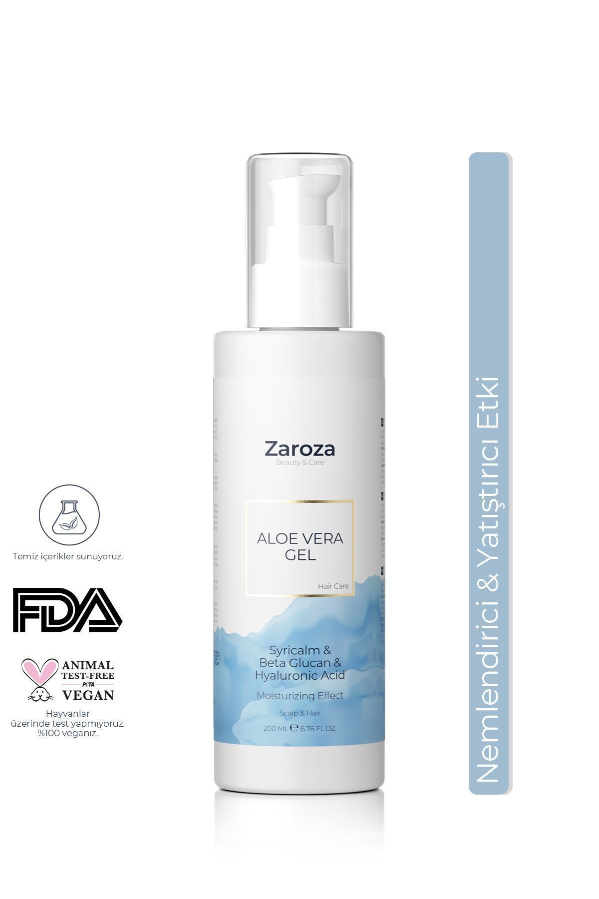 ZAROZA-Scalp Moisturizing Aloe Vera Gel |   Special for Sensitive Scalp - 200 ml 1