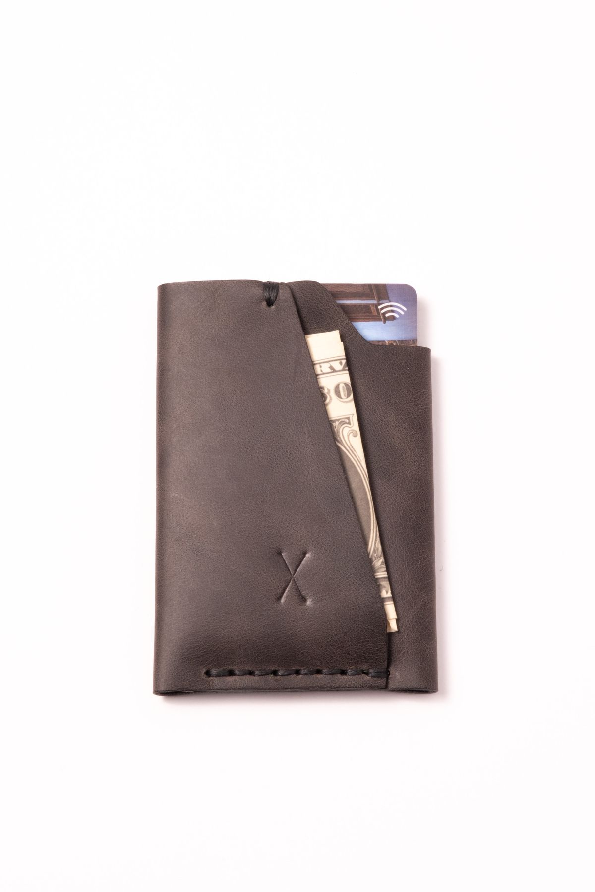 minimal X design-Minimal X Urban Card Holder - Real Leather Handmade - Minimal, Stylish, Practical 2
