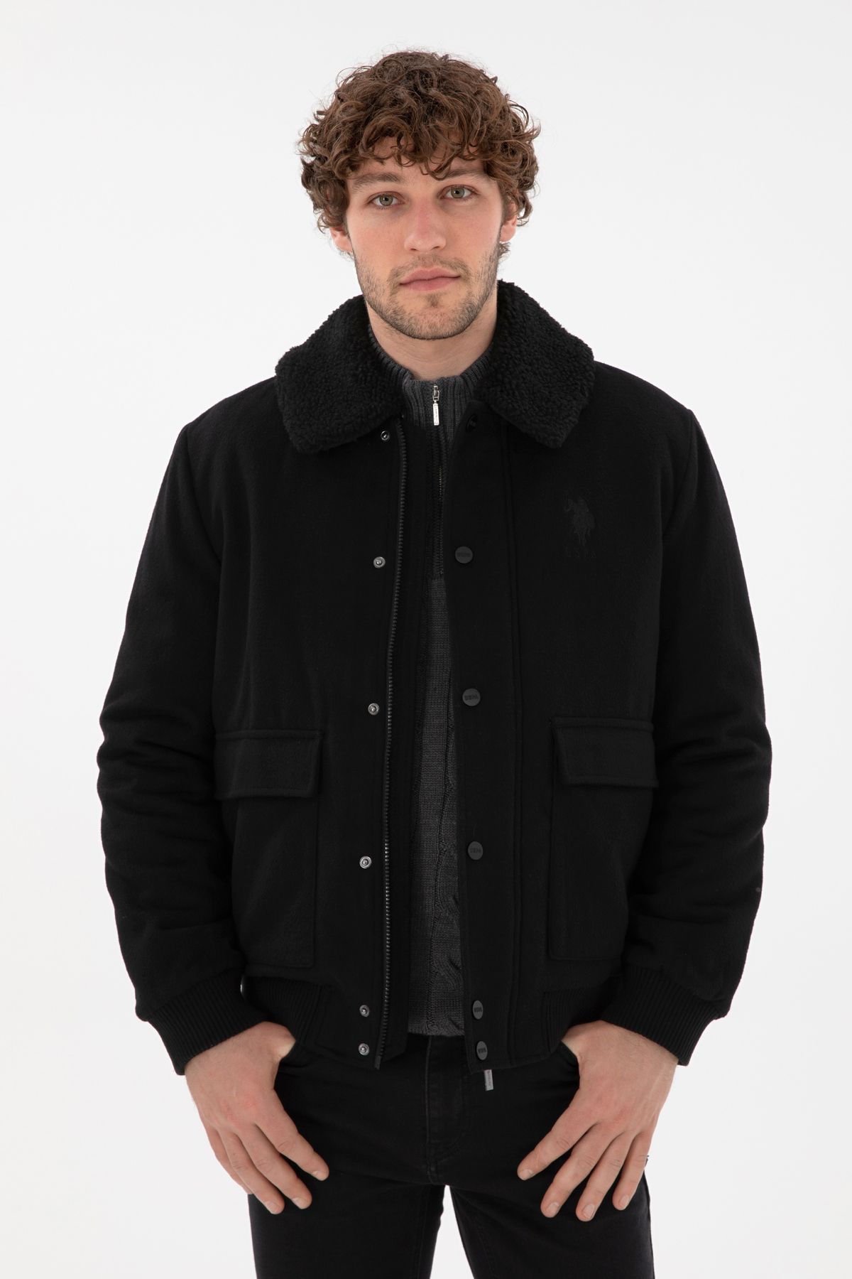 U.S. Polo Assn.-Men's Black Stamp Coat 50290810 -Vr046 3