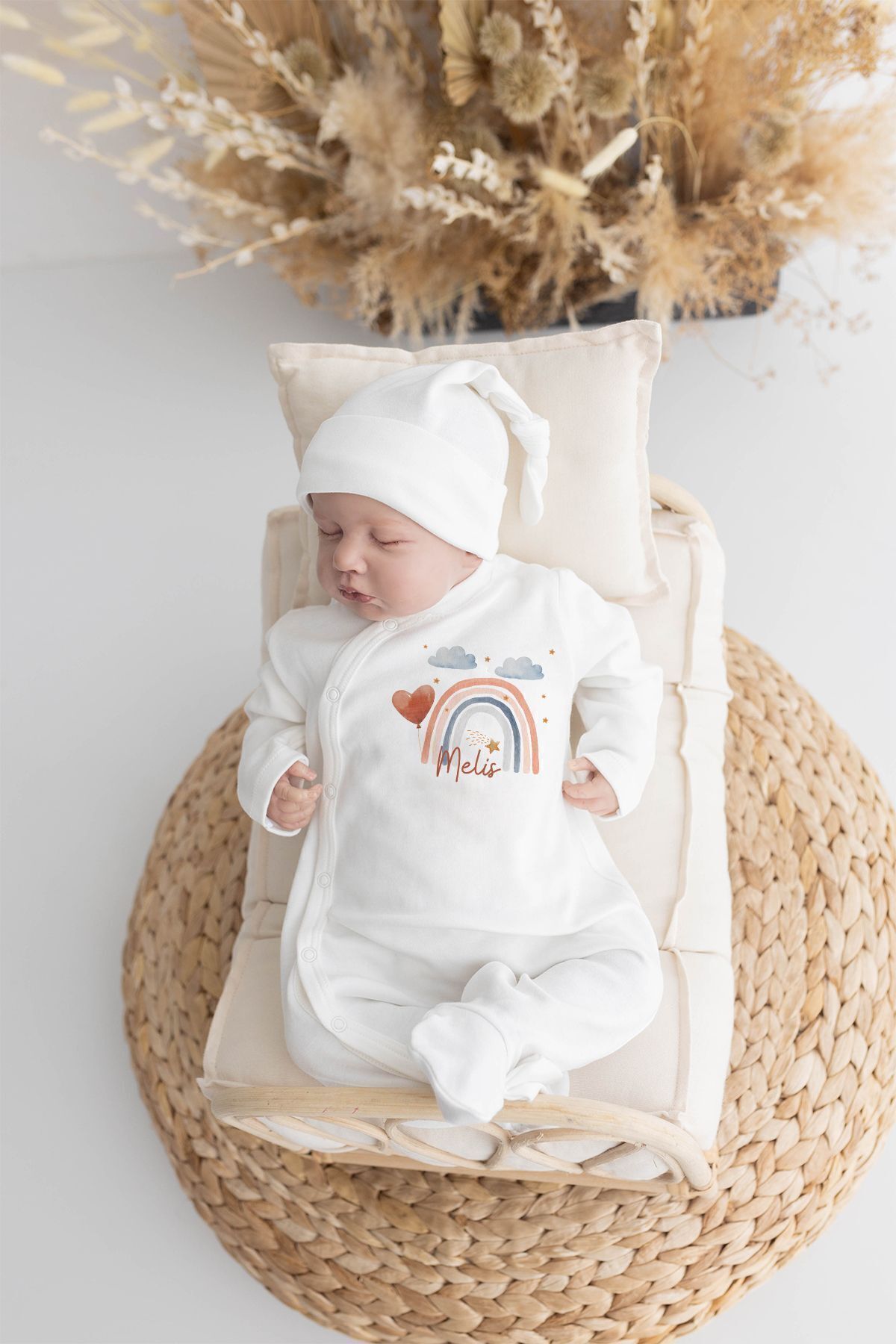 Lilabio %100 Organik Isme Özel Isimli 10lu Hastane Çıkışı Gökkuşağı fotoğrafı 2 (önizleme)