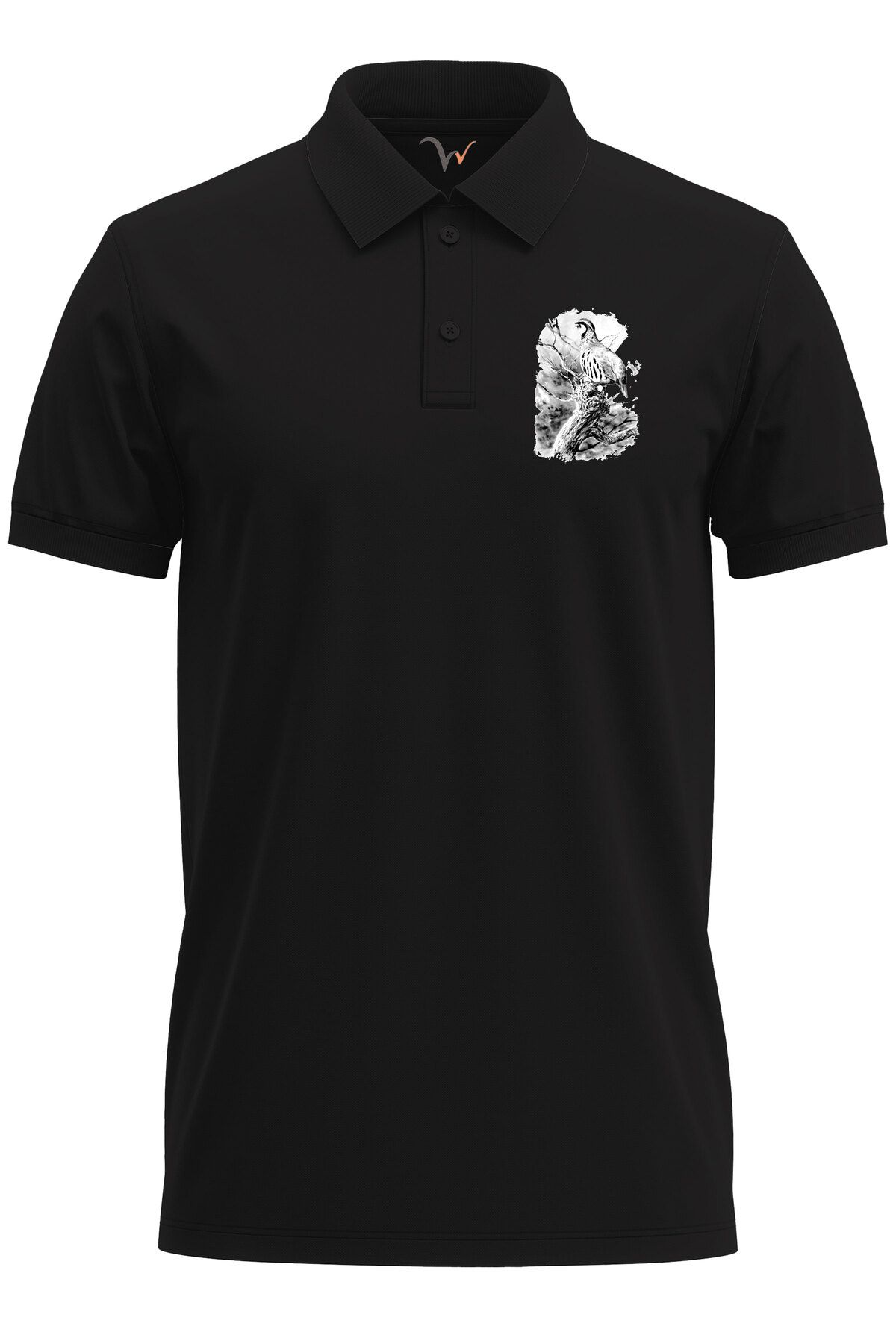 WİDİ Avcılık Hunting Keklik Avcılığı Yaban Hayatı Vahşi Yaşam Baskılı Regular Fit Polo Yaka T-Shirt