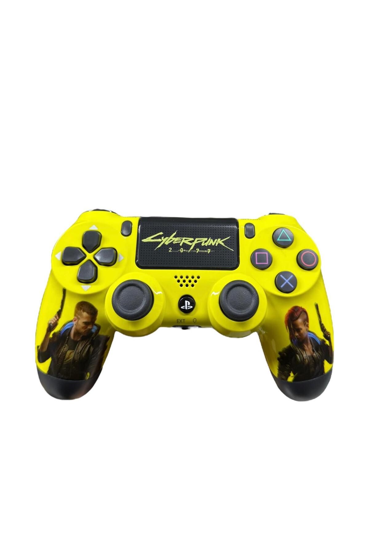 CRKTEKNOLOJİ Ps4 Kablosuz Gamepad Garantili Joystıck Yenilenmiş Gamepad Controller - Cyberpunk 2077