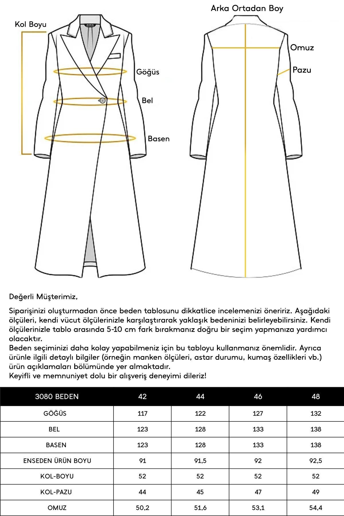 Olcay-Neformální kabát velké velikosti - zapínání na patentky, černá 3080 8