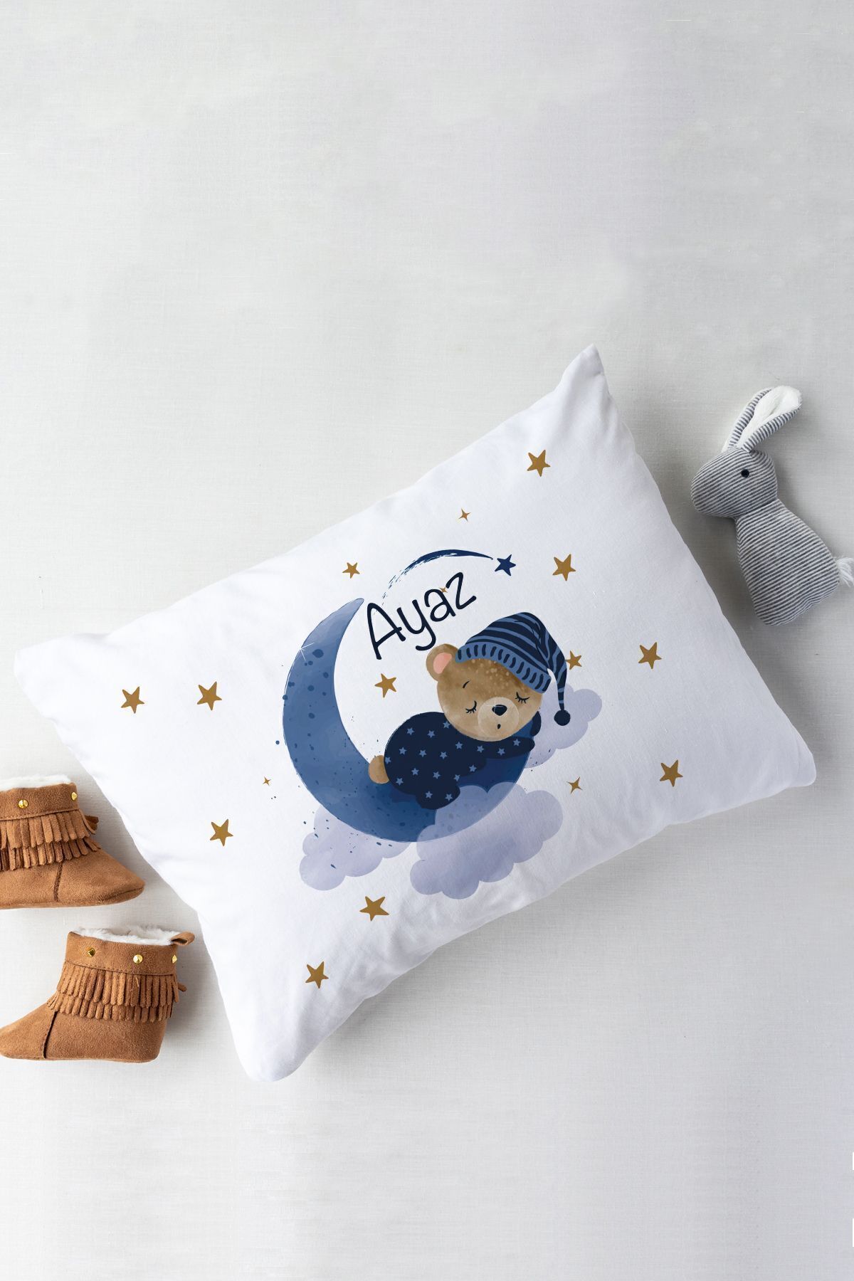 Lilabio %100 Organik Isme Özel Isimli 10lu Hastane Çıkışı Ayıcık fotoğrafı 5 (önizleme)