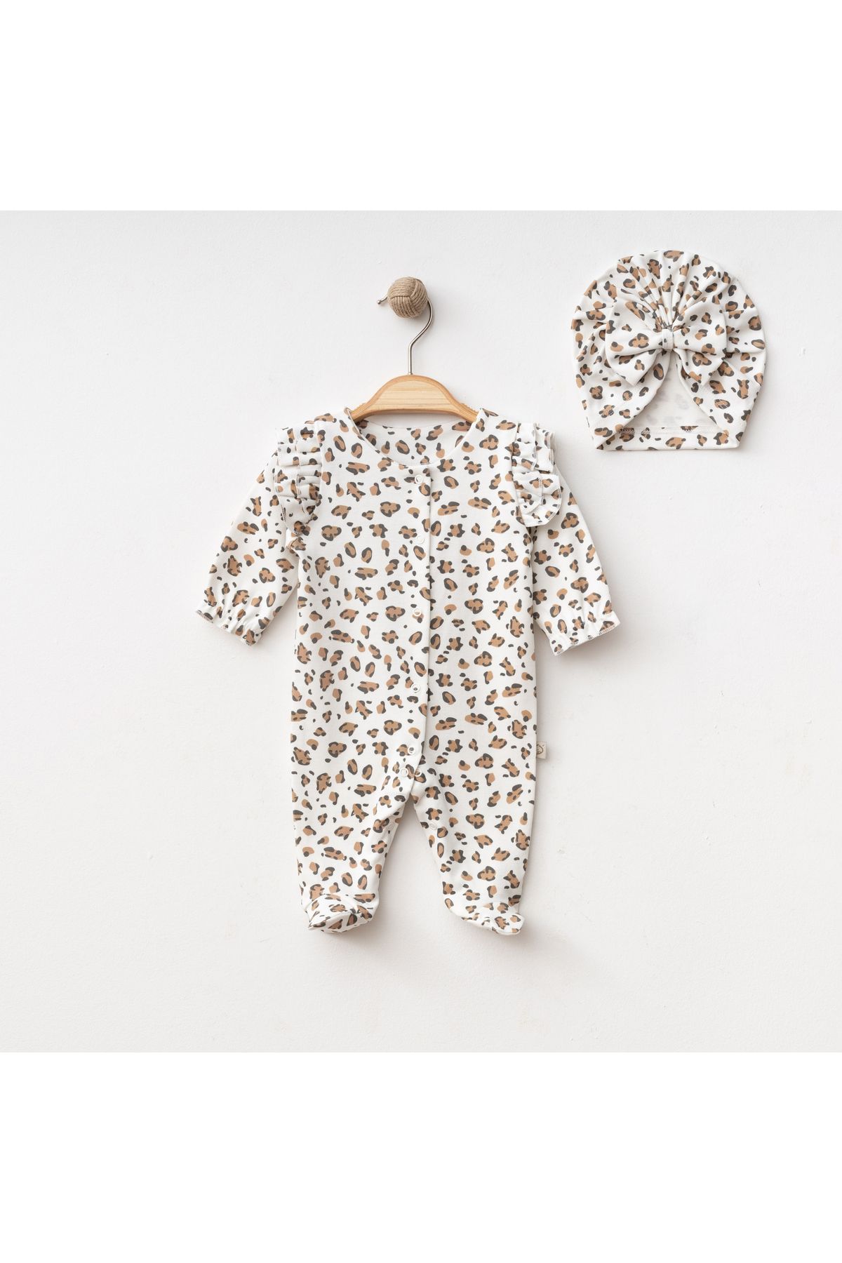 Mert Baby Luna Leopard Tulum ve Şapka