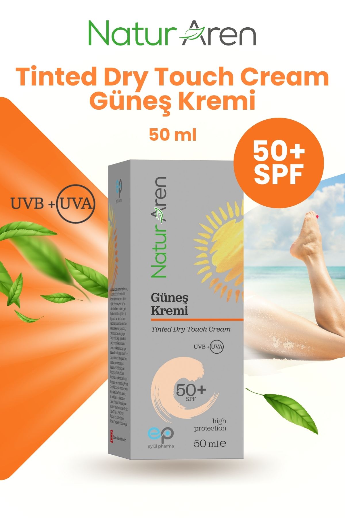 Tinted Dry Touch Fondötenli Güneş Kremi SPF 50+ 50 ML
