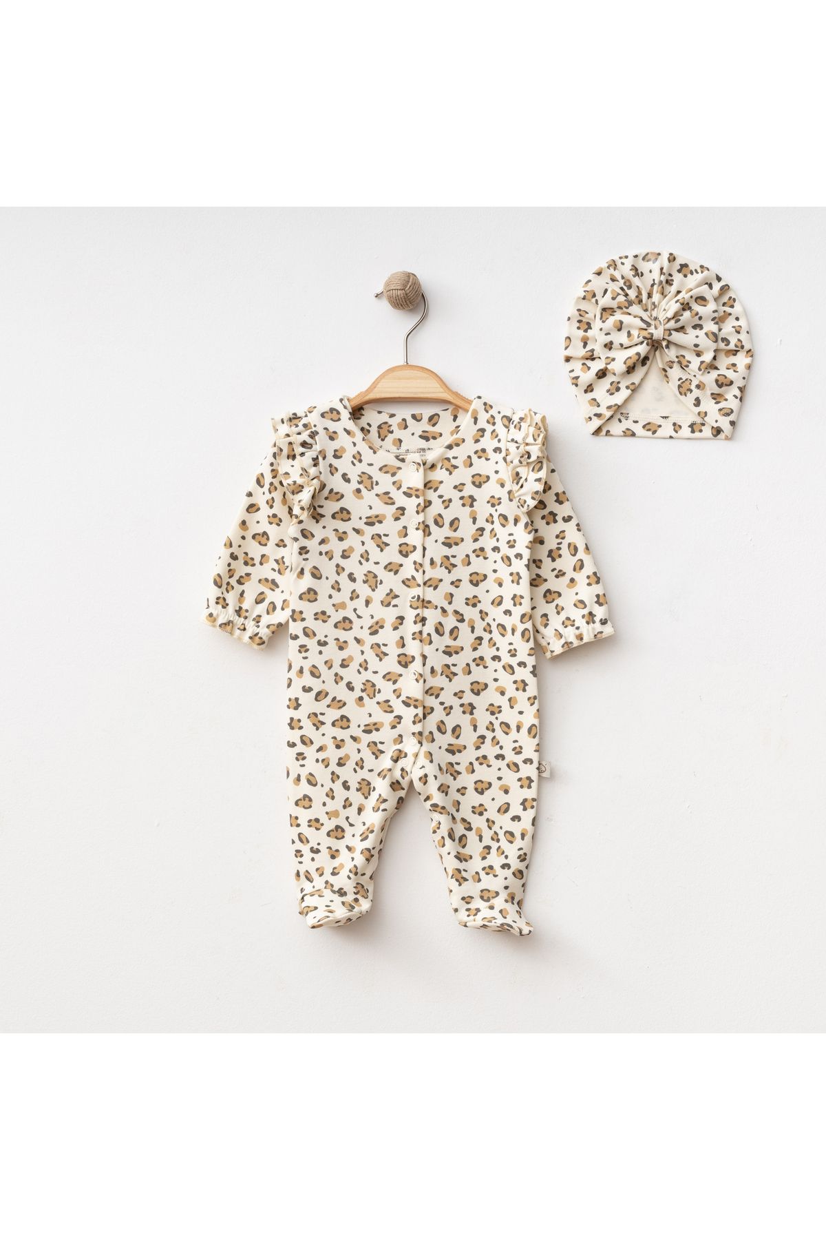 Mert Baby Luna Leopard Tulum ve Şapka