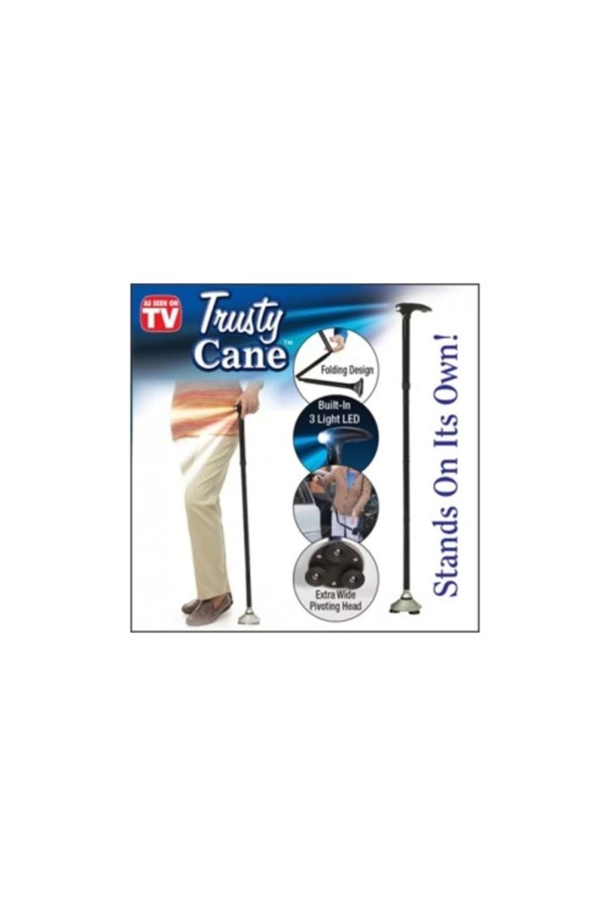 Butik Katlanabilir Işıklı Baston