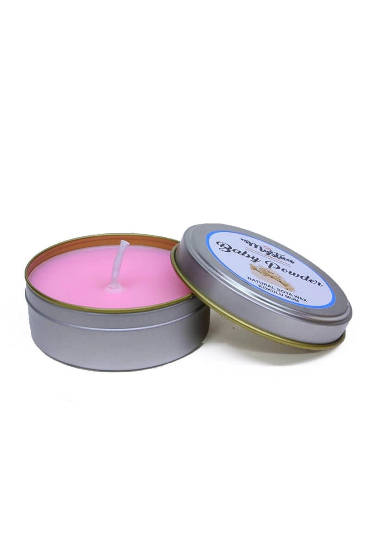 Belle Fusion Soya Wax Mum Kokulu Tenekede Baby Powder