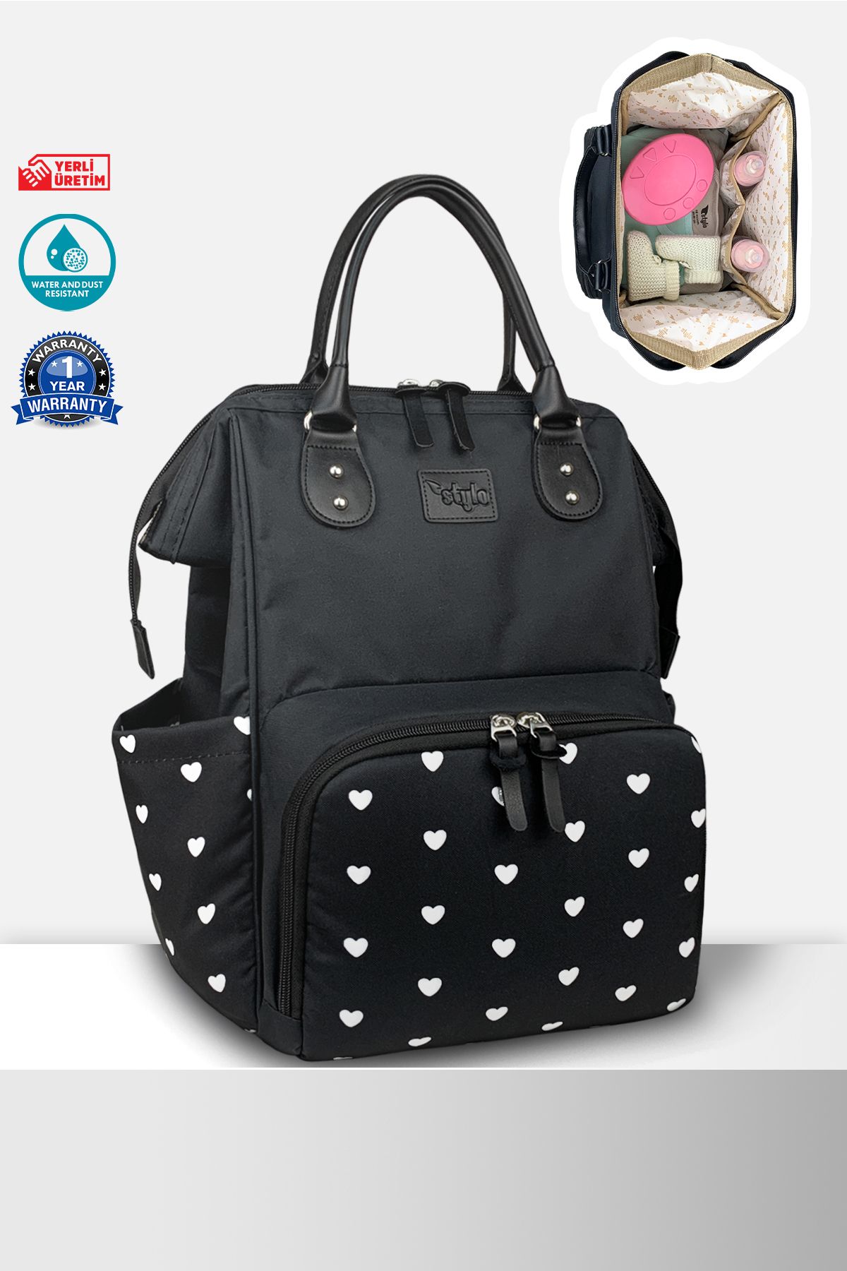 Stylo-Paris X Pro - Women & Mother Baby Care Backpack, Hearted 3