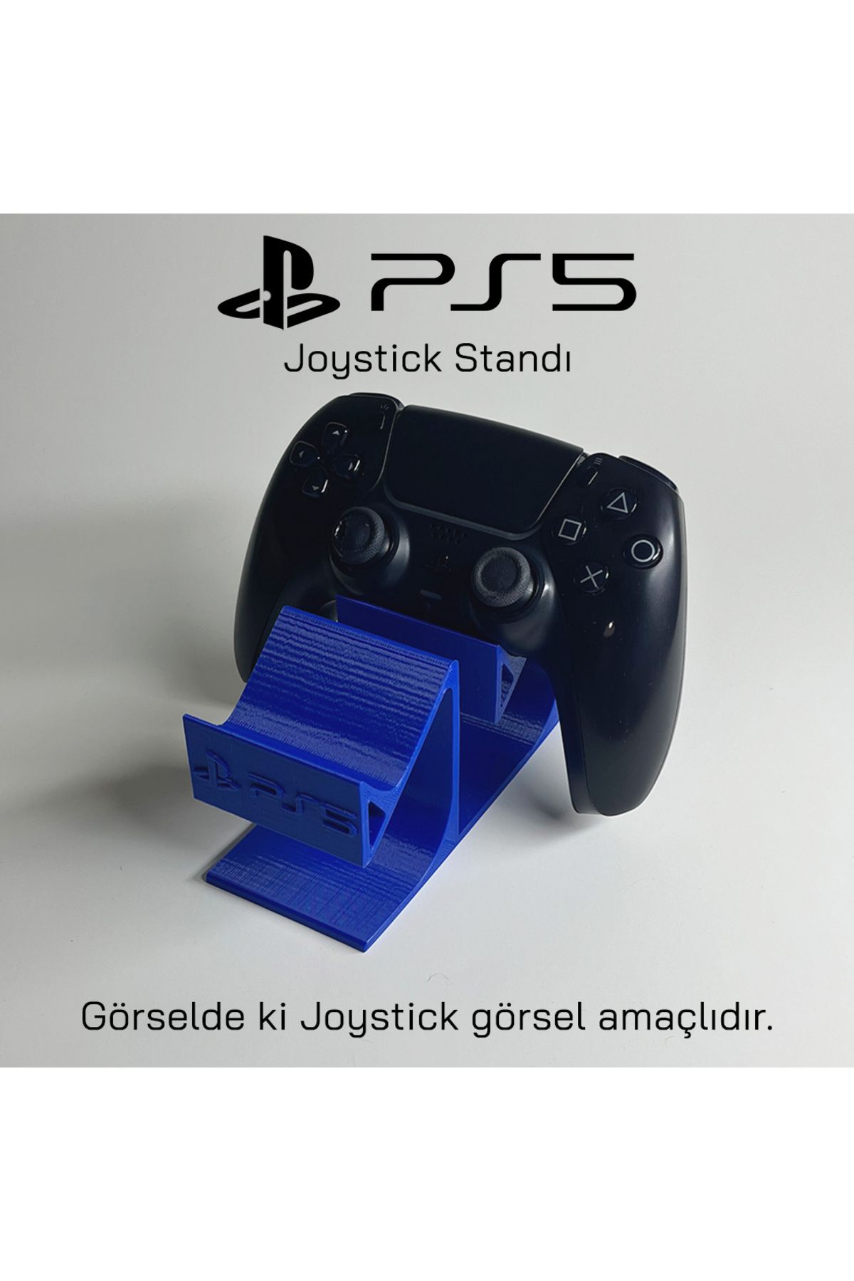 Gada İkili PS5 I Play Station 5 Joystick Kol Standı DualSense- Mavi Şık Tasarım, 3D PLA Baskı